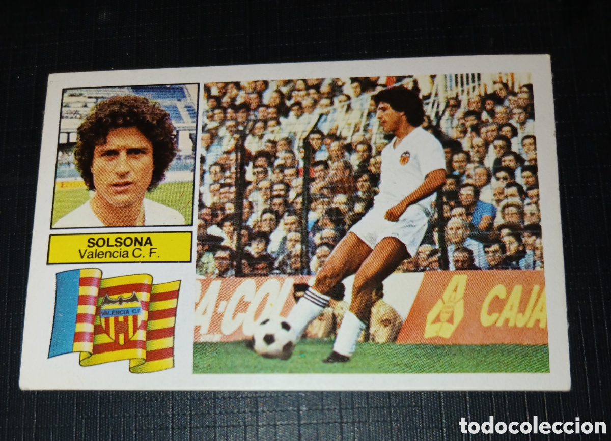 Cromos de f&uacute;tbol: Cromo Solsona Valencia C. F. Ed. Este Liga 1982 1983 82-83 Sin pegar, nunca pegado