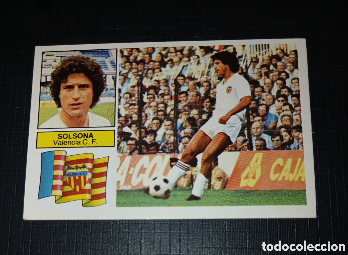 Cromos de f&uacute;tbol: Cromo Solsona Valencia C. F. Ed. Este Liga 1982 1983 82-83 Sin pegar, nunca pegado