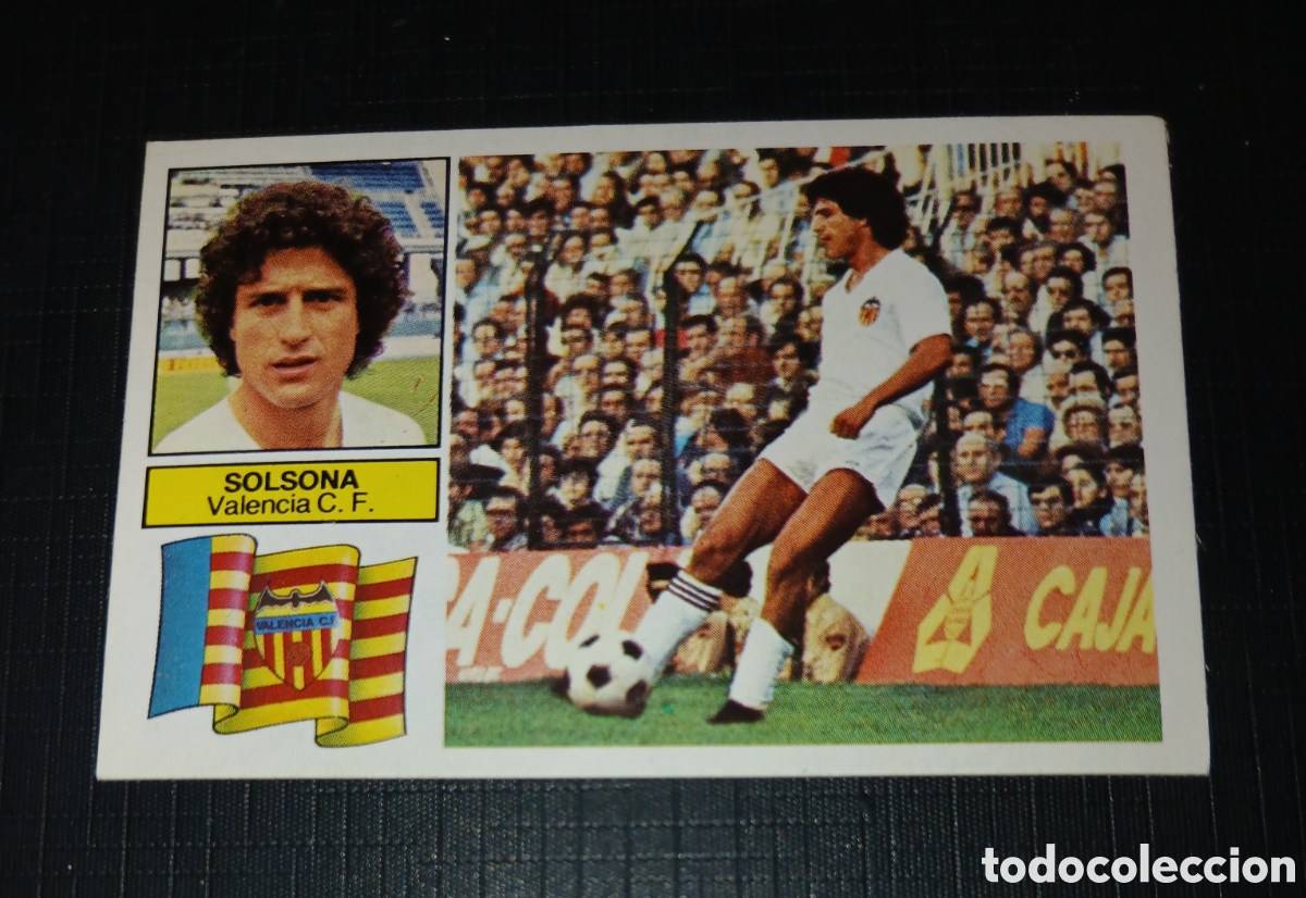 Cromos de f&uacute;tbol: Cromo Solsona Valencia C. F. Ed. Este Liga 1982 1983 82-83 Sin pegar, nunca pegado