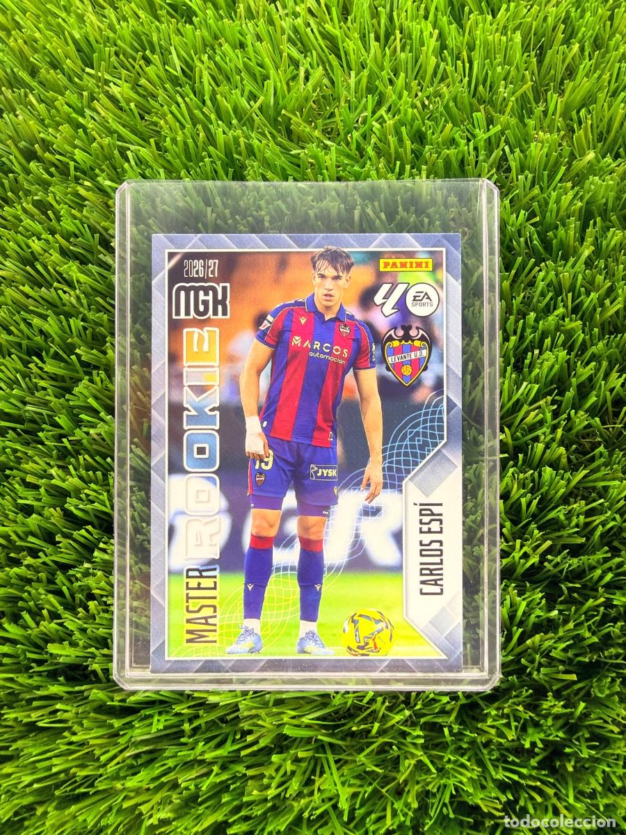 Cromos de f&uacute;tbol: N&ordm; 408 Carlos Esp&iacute; Master Rookie Levante UD Megacracks 26 27