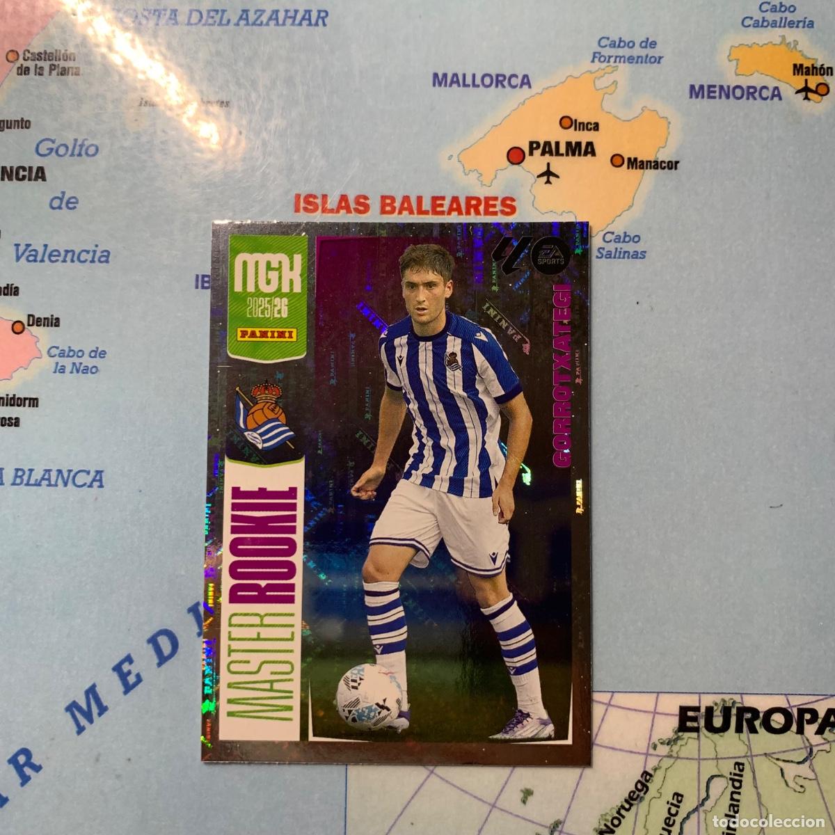 Cromos de f&uacute;tbol: Gorrotxaregi nuevo master Rookie n&uacute;mero 516 de la Real Sociedad Megacracks 25-26 2025-2026