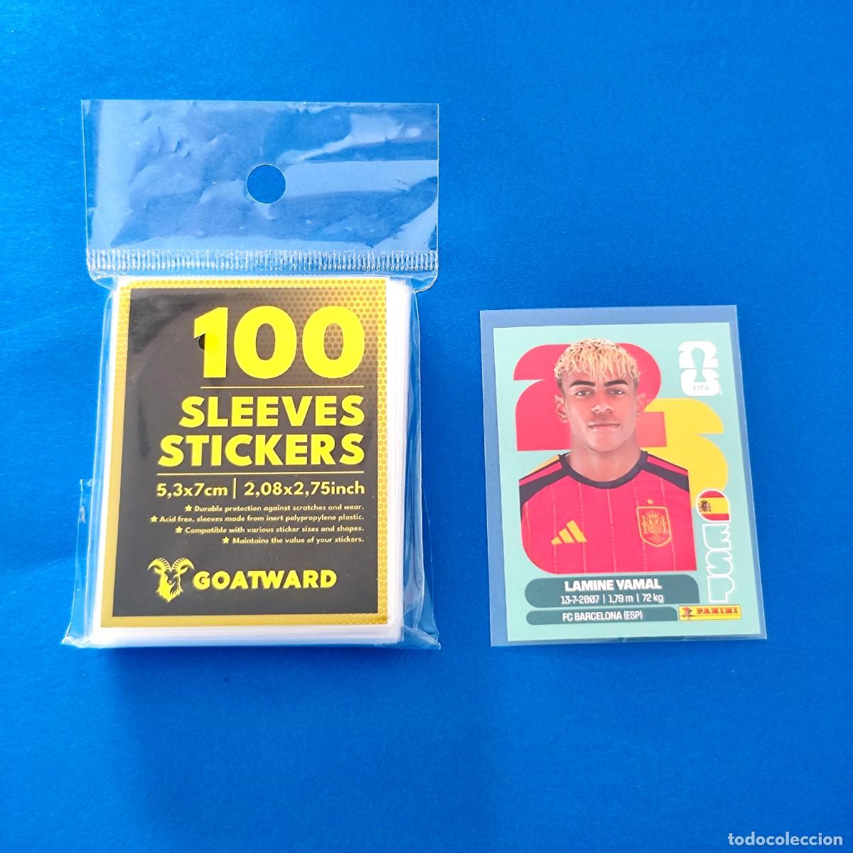 Cromos de f&uacute;tbol: 100 Sleeves Stickers Fundas blandas ideales para Stickers Mundial 2026 (Lea descripci&oacute;n)