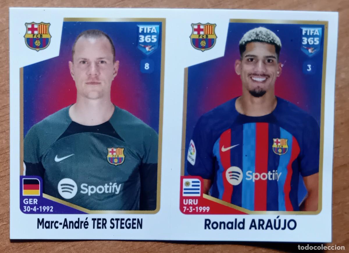 Cromos de f&uacute;tbol: Figurina Panini 2022-23 Cromo Fifa 365 2023 Ter Stegen Araujo Barcelona n 150