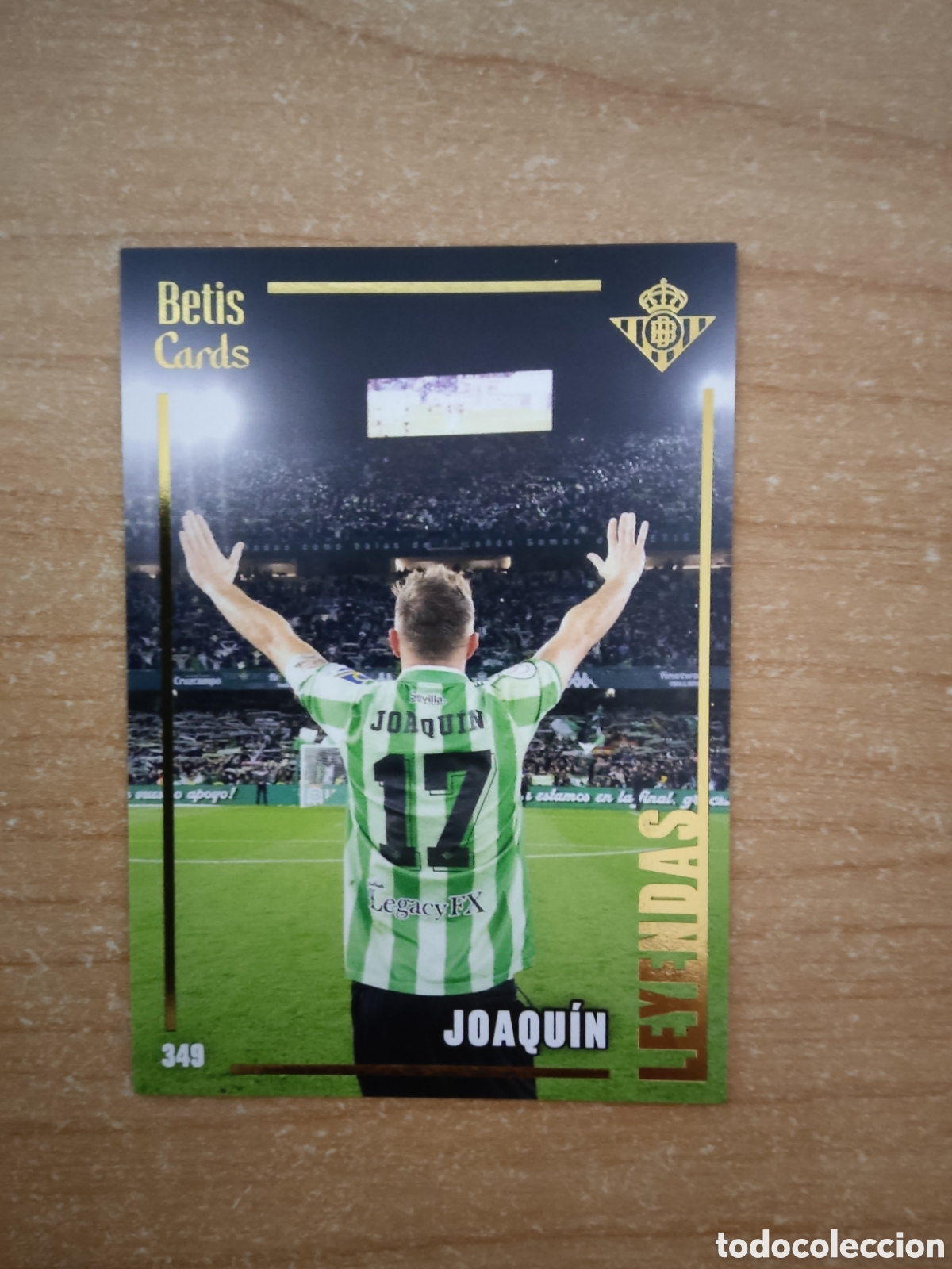 Cromos de f&uacute;tbol: 349 JOAQUIN LEYENDAS REAL BETIS HOLY CARDS 2024 2025