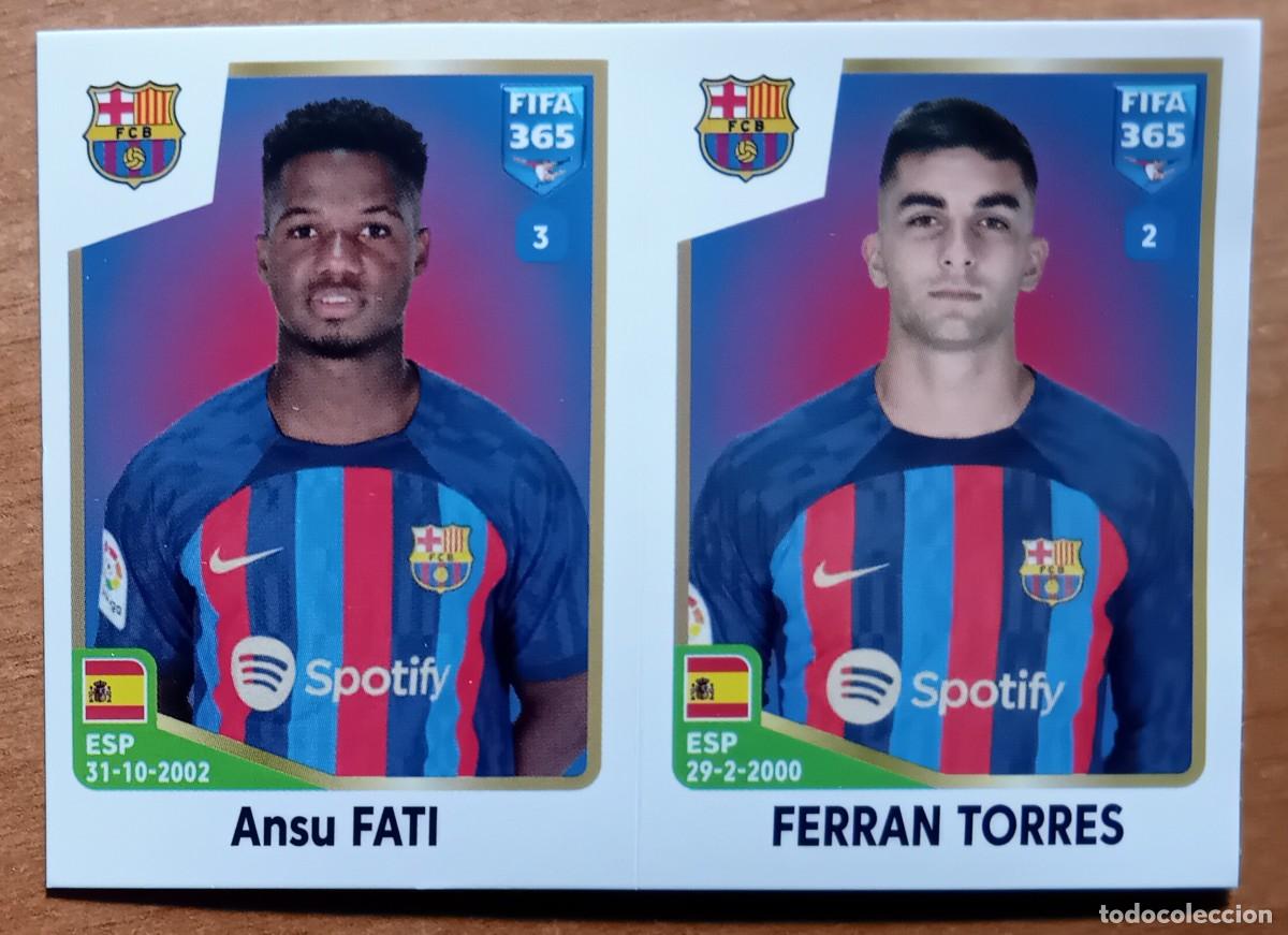 Cromos de f&uacute;tbol: Figurina Panini 2022-23 Cromo Fifa 365 2023 Ansu Fati Ferran Torres Barcelona n 162