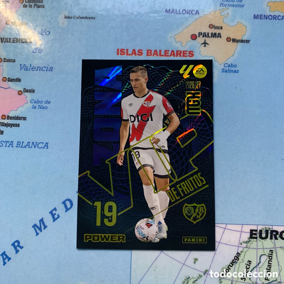 Cromos de f&uacute;tbol: De Frutos serie vip power n&uacute;mero P392 del Rayo Vallecano megacracks 26-27 2026-2027