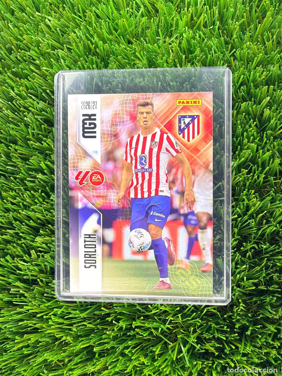 Cromos de f&uacute;tbol: N&ordm; 72 Sorloth Atl&eacute;tico de Madrid Megacracks 26 27