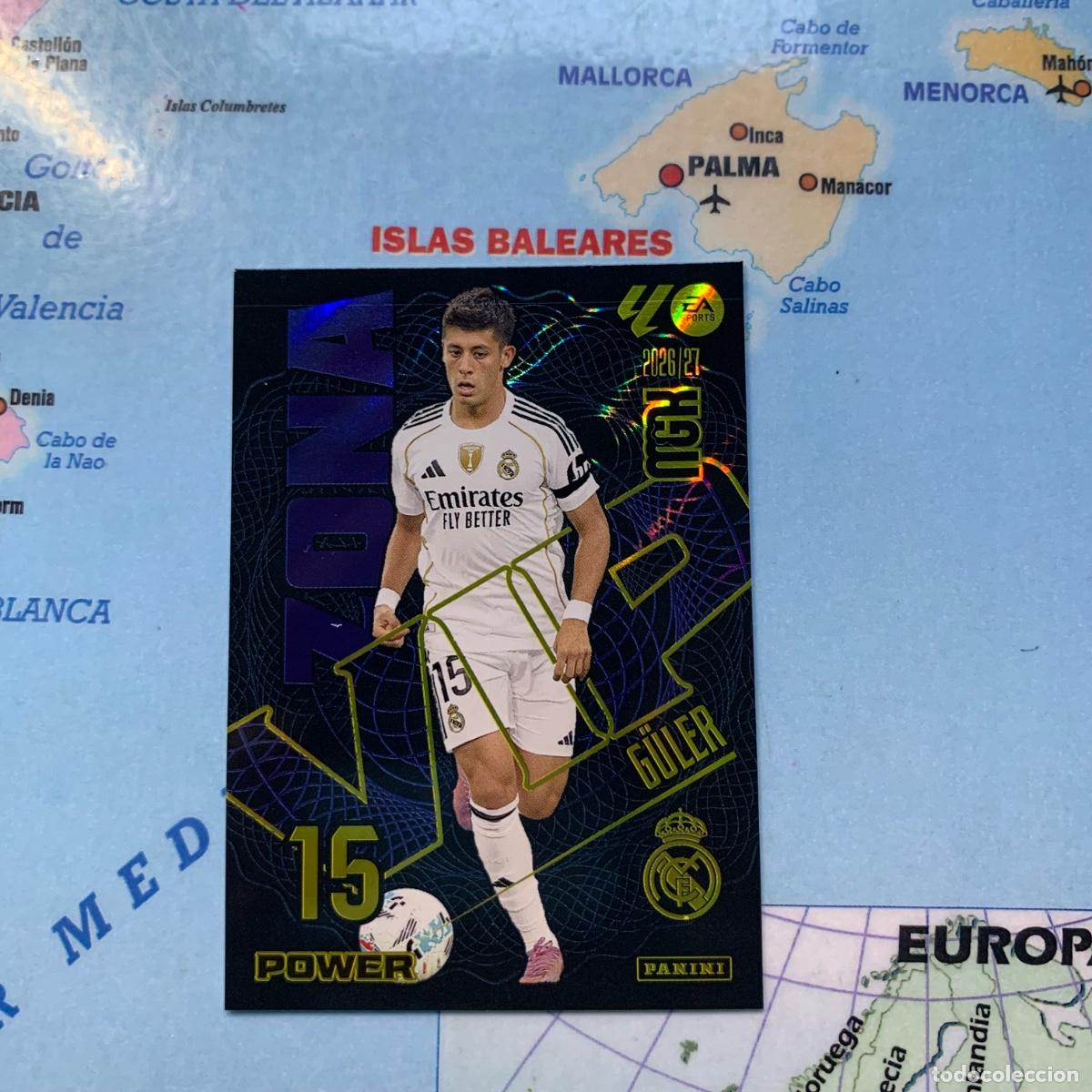 Cromos de f&uacute;tbol: Guler serie vip power n&uacute;mero P396 Del Real Madrid megacracks 26-27 2026-2027