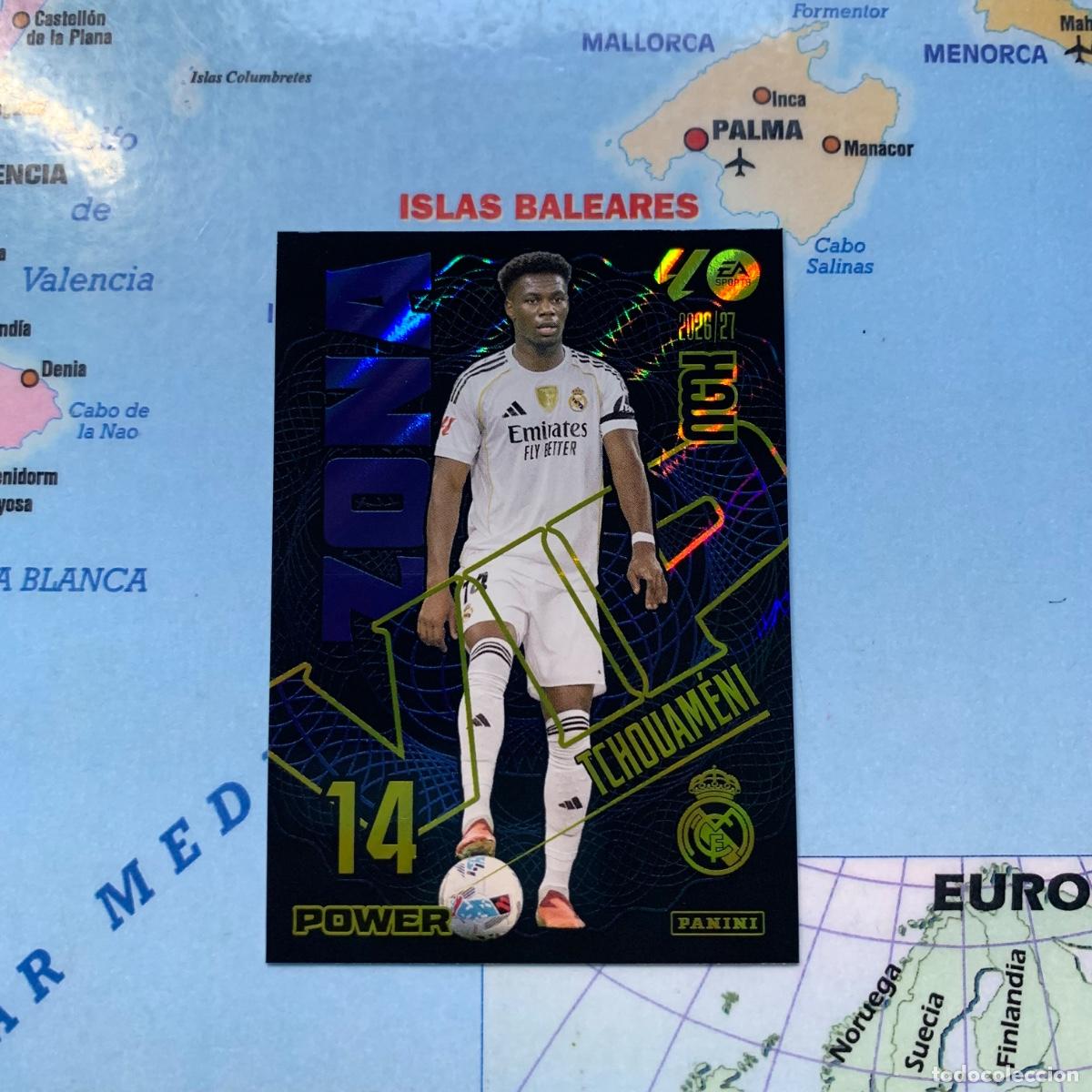 Cromos de Futebol: Tchouameni serie vip power n&uacute;mero P406 Del Real Madrid megacracks 26-27 2026-2027