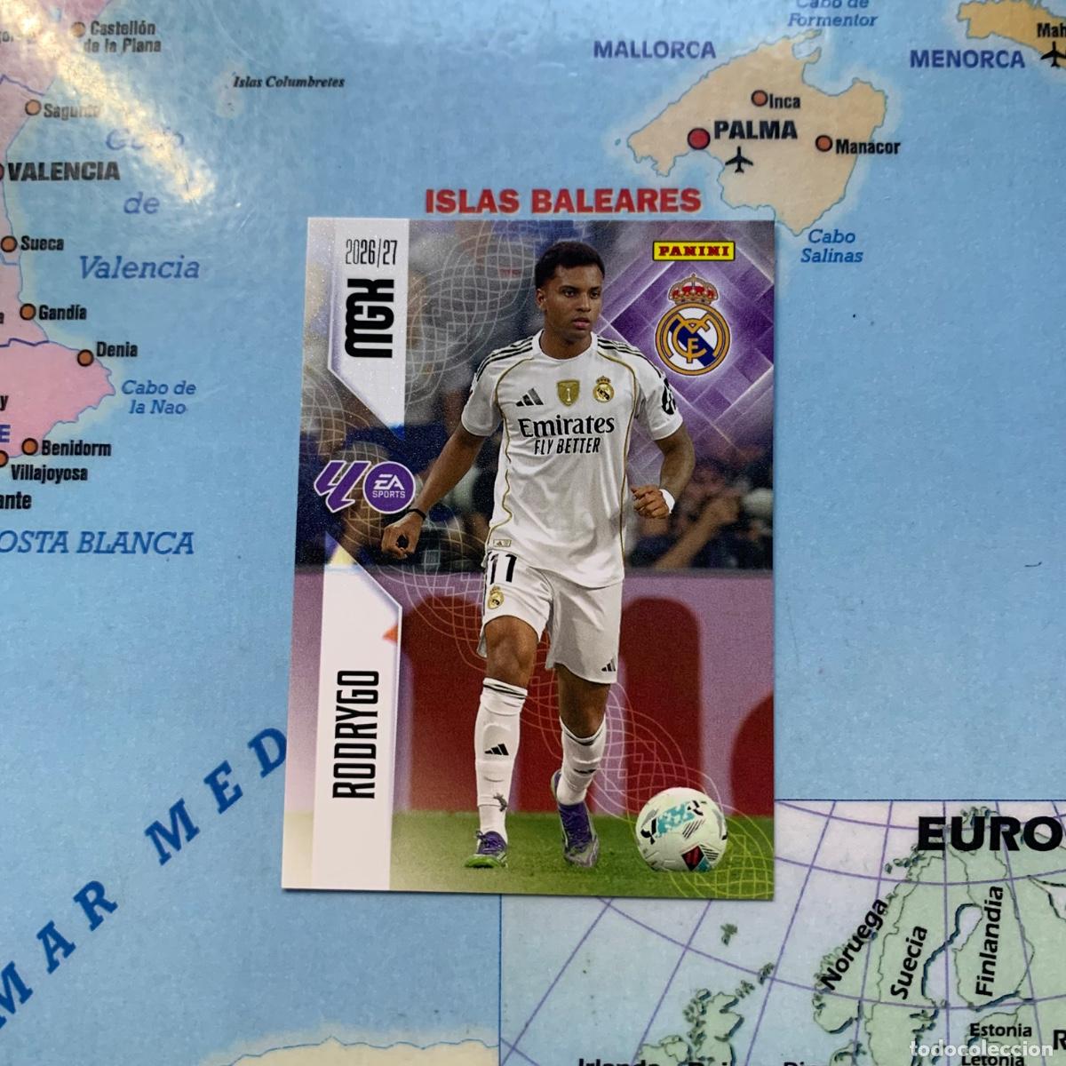 Cromos de f&uacute;tbol: Rodrygo n&uacute;mero 231 del Real Madrid megacracks 26-27 2026-2027