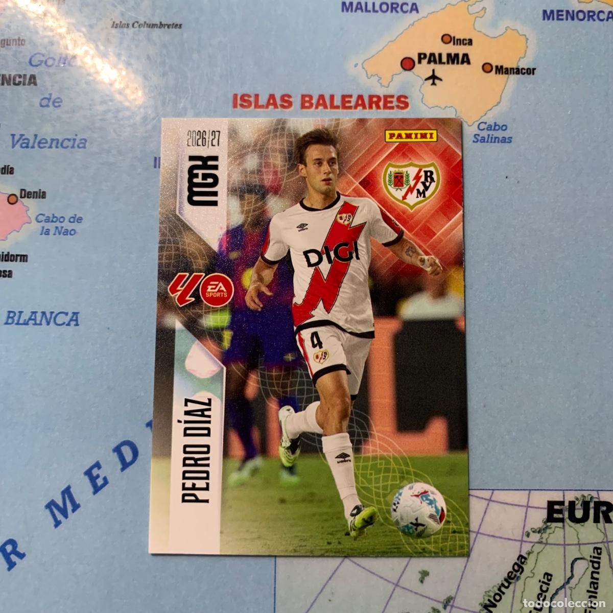 Cromos de f&uacute;tbol: Pedro D&iacute;az n&uacute;mero 298 del Rayo Vallecano megacracks 26-27 2026-2027