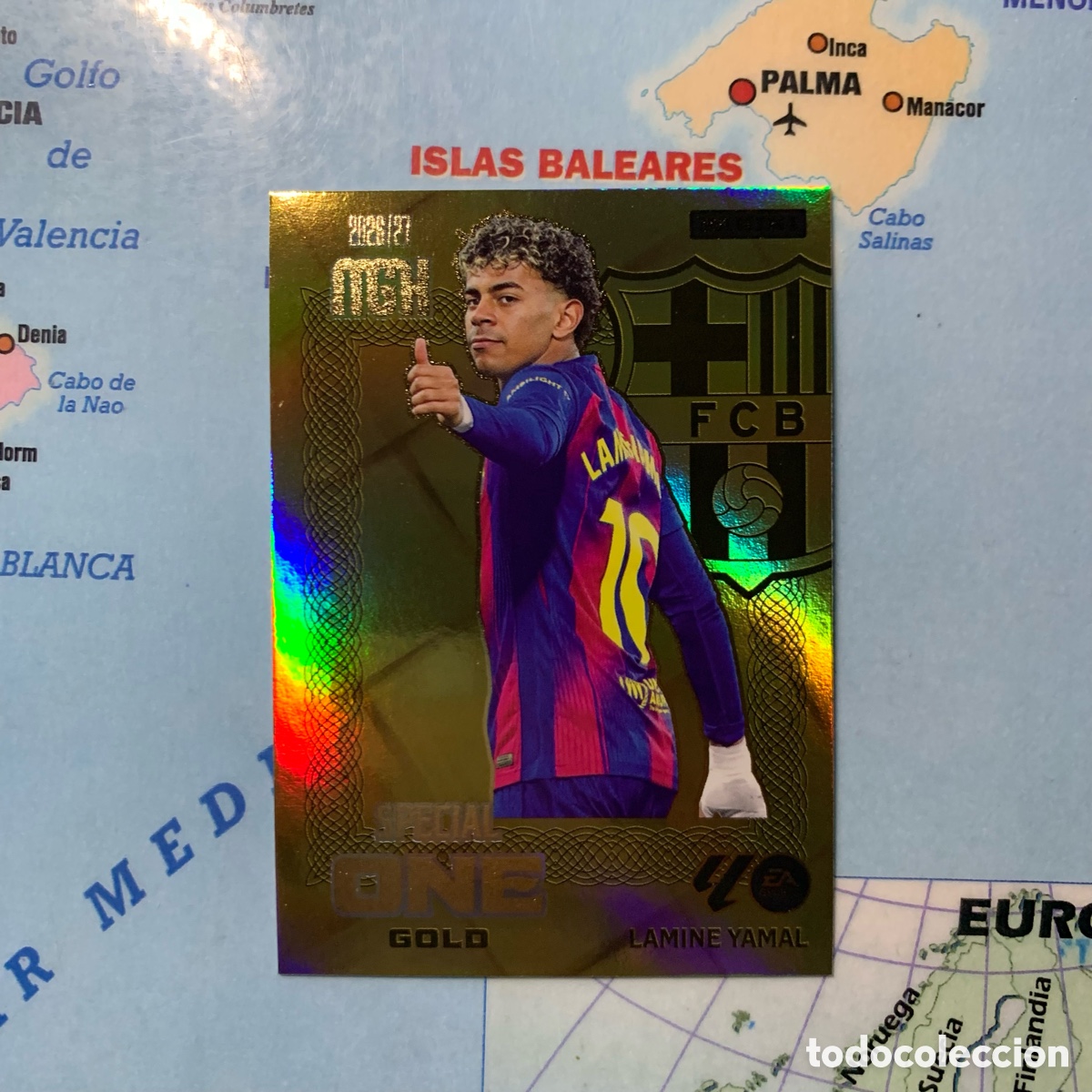 Cromos de f&uacute;tbol: Lamine Yamal Special One Gold del Barcelona megacracks 26-27 2026-2027