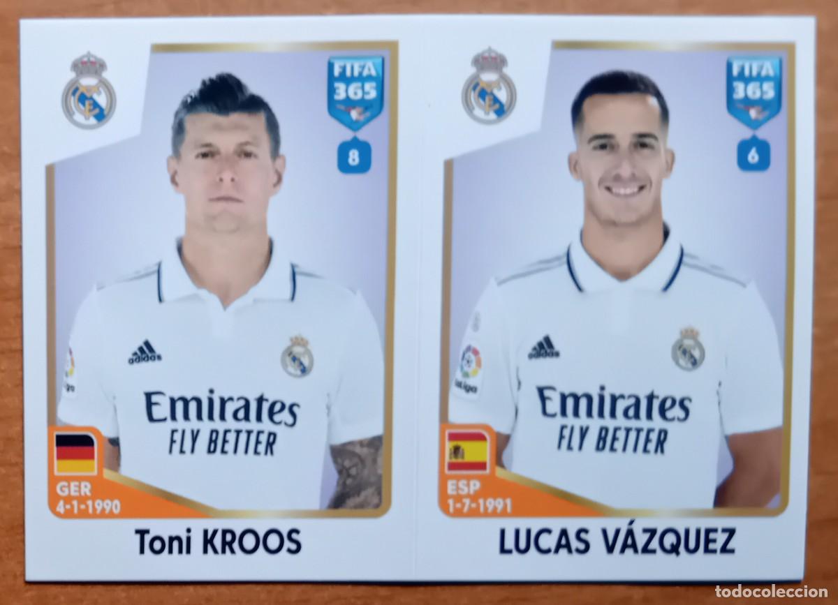 Cromos de f&uacute;tbol: Figurina Panini 2022-23 Cromo Fifa 365 2023 Toni Kroos Lucas Vazquez Real Madrid n 174