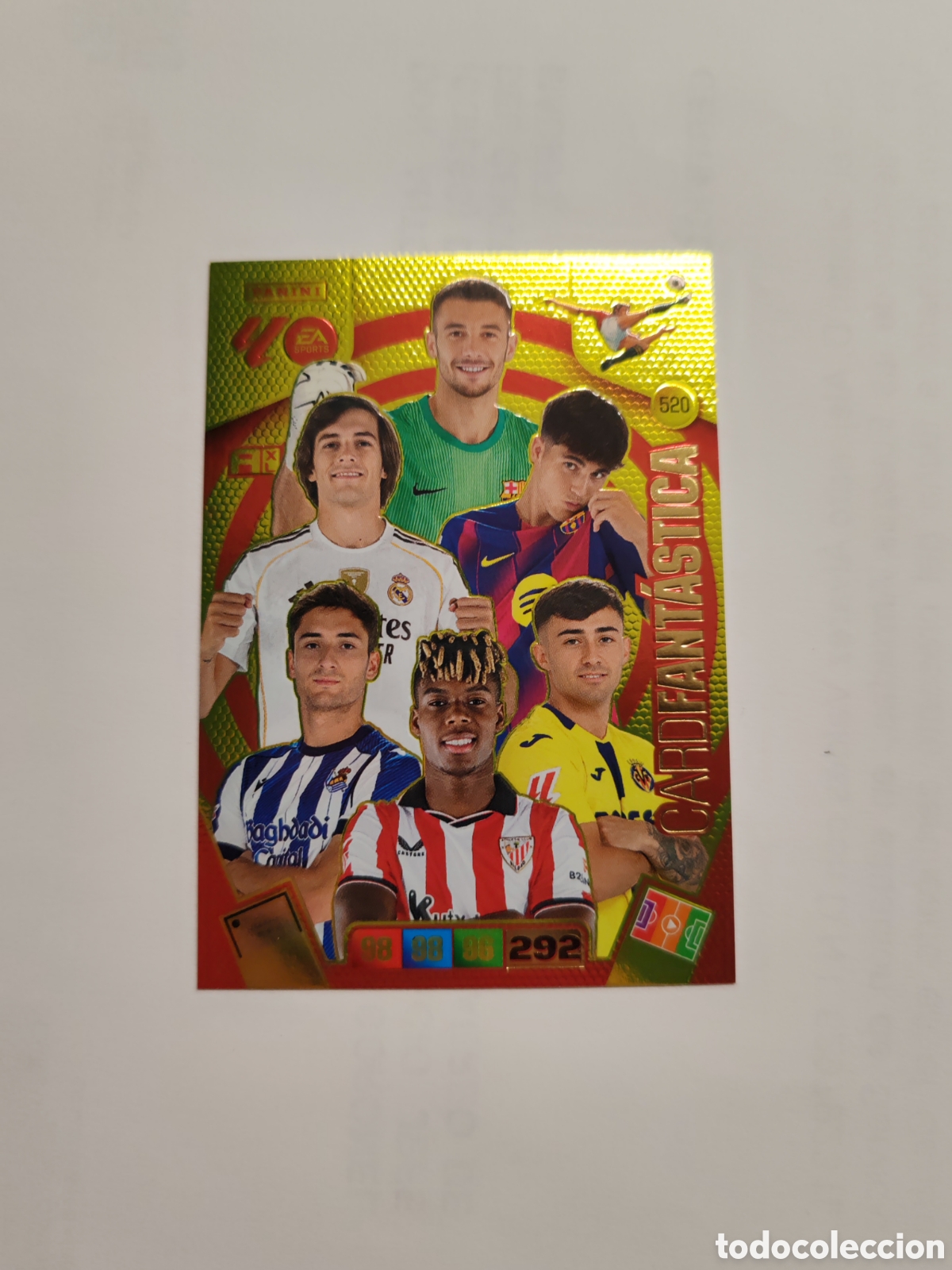 Cromos de f&uacute;tbol: Cromo Adrenalyn card fant&aacute;stica Panini 520. 2025 2026