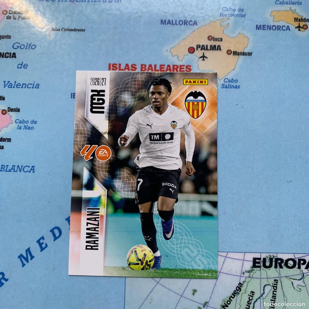 Cromos de f&uacute;tbol: Ramazani n&uacute;mero 357 del Valencia megacracks 26-27 2026-2027