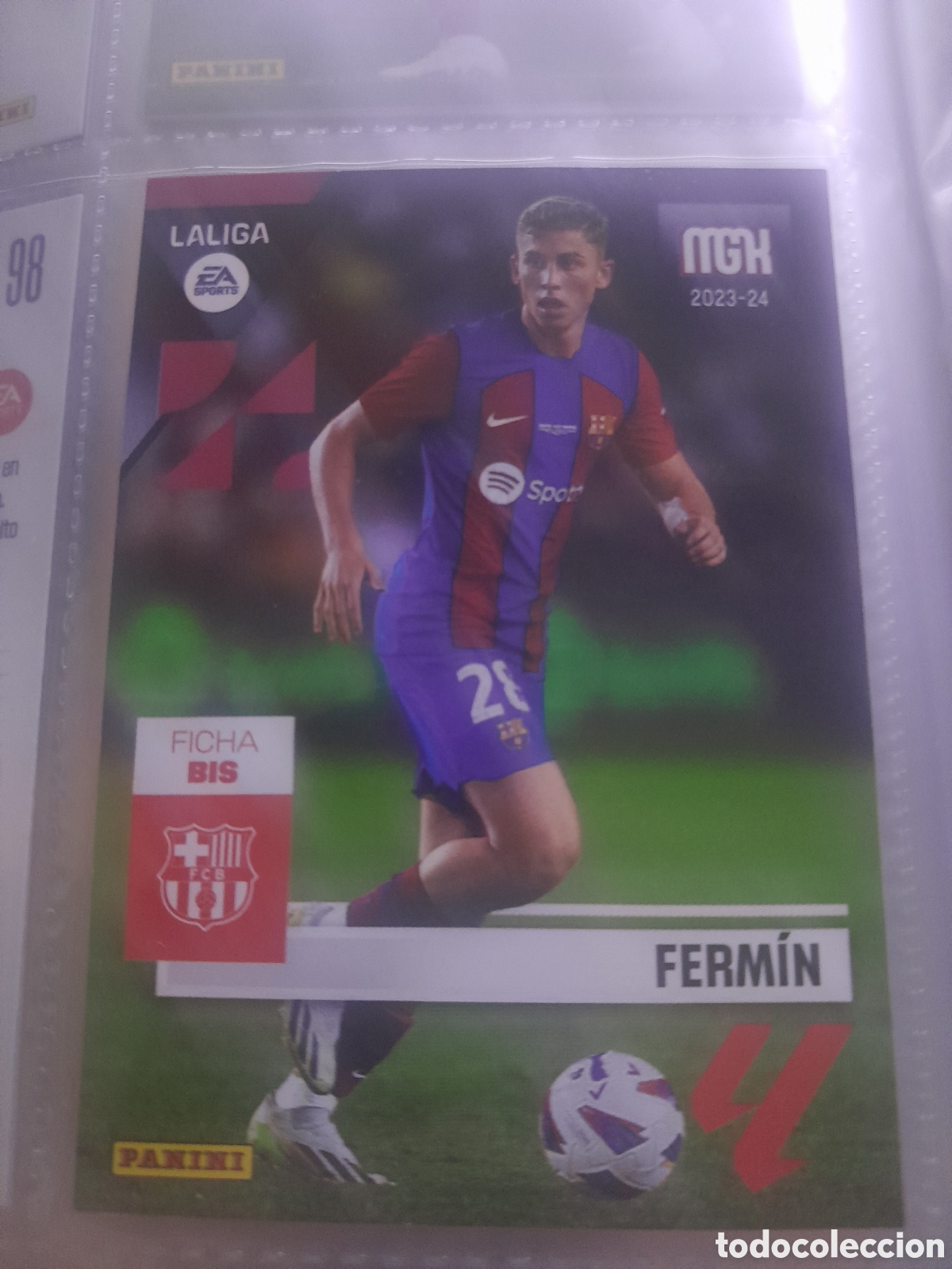 Fu&szlig;ball-Sticker: cromo megacracks 2023 2024 rookie n&ordm; 106 bis fermin barcelona 2023-24 nuevo de sobre
