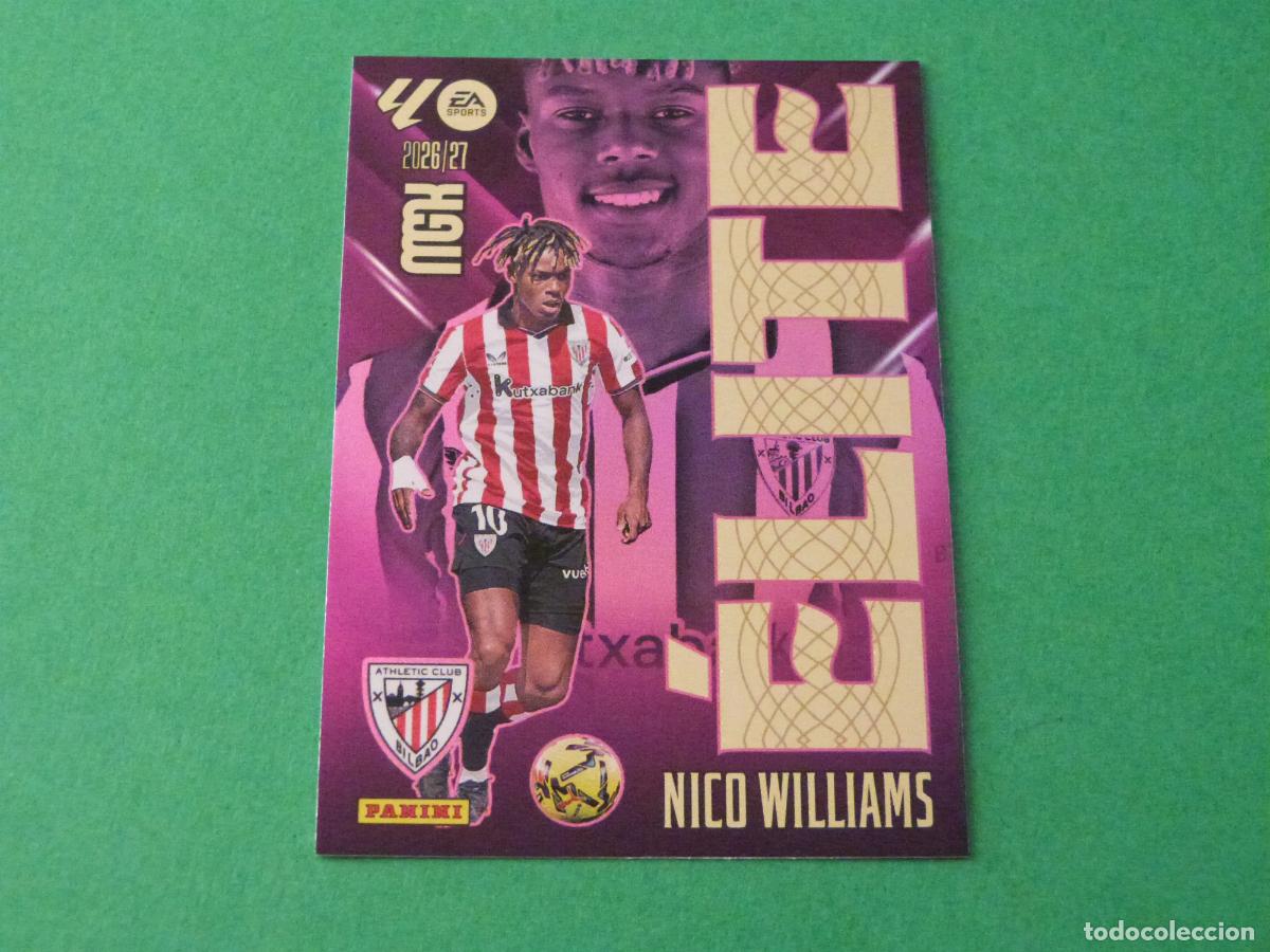 Cromos de Futebol: TRADING CARD FUTBOL NICO WILLIAMS ATH.BILBAO N&ordm; 12 ELITE LIGA MEGACRACKS 2026-2027/26-27