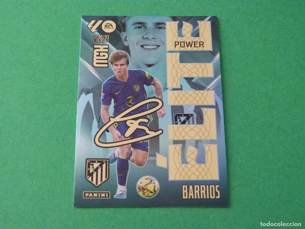 Cromos de f&uacute;tbol: TRADING CARD FUTBOL BARRIOS ATLETICO DE MADRID N&ordm; 1 ELITE POWER LIGA MEGACRACKS 2026-2027/26-27