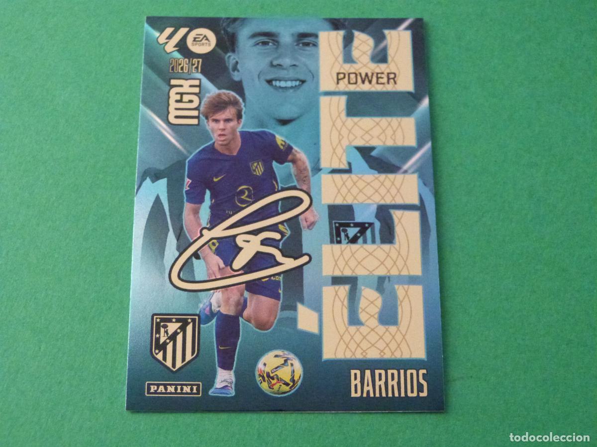 Cromos de f&uacute;tbol: TRADING CARD FUTBOL BARRIOS ATLETICO DE MADRID N&ordm; 1 ELITE POWER LIGA MEGACRACKS 2026-2027/26-27