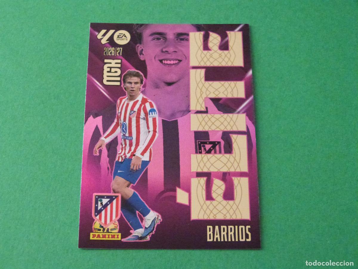 Cromos de f&uacute;tbol: TRADING CARD FUTBOL BARRIOS ATLETICO DE MADRID N&ordm; 1 ELITE LIGA MEGACRACKS 2026-2027/26-27