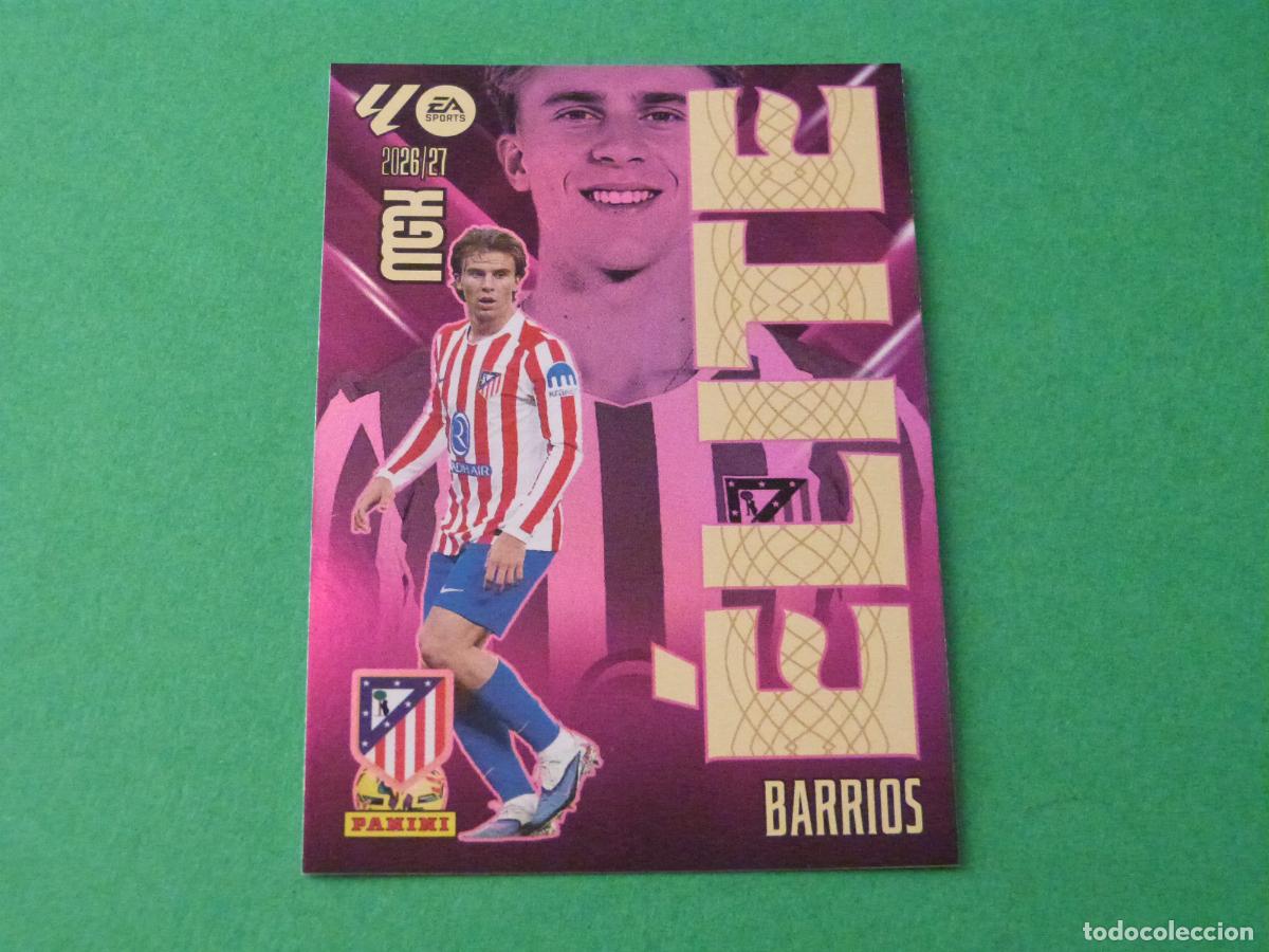 Cromos de f&uacute;tbol: TRADING CARD FUTBOL BARRIOS ATLETICO DE MADRID N&ordm; 1 ELITE LIGA MEGACRACKS 2026-2027/26-27