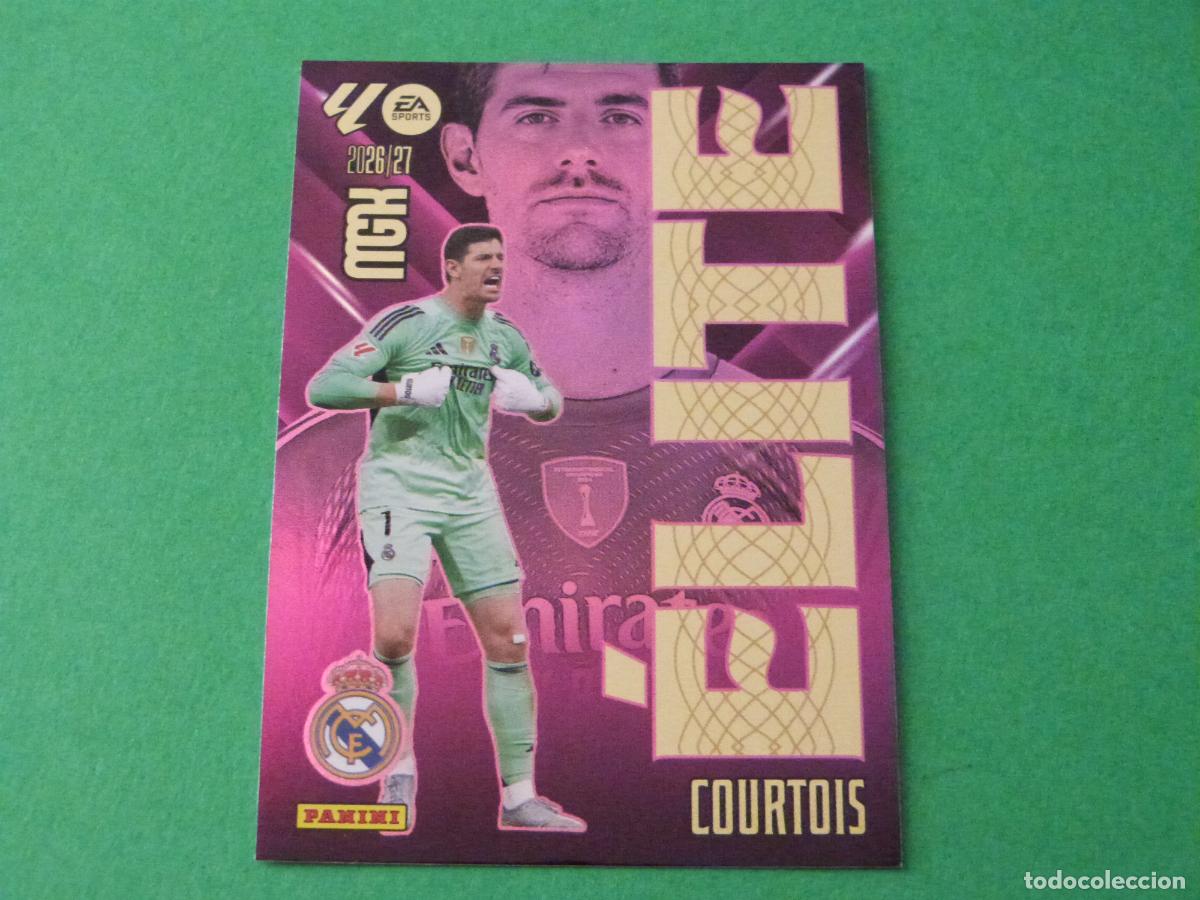 Cromos de Futebol: TRADING CARD FUTBOL COURTOIS REAL MADRID C.F. N&ordm; 4 ELITE LIGA MEGACRACKS 2026-2027/26-27