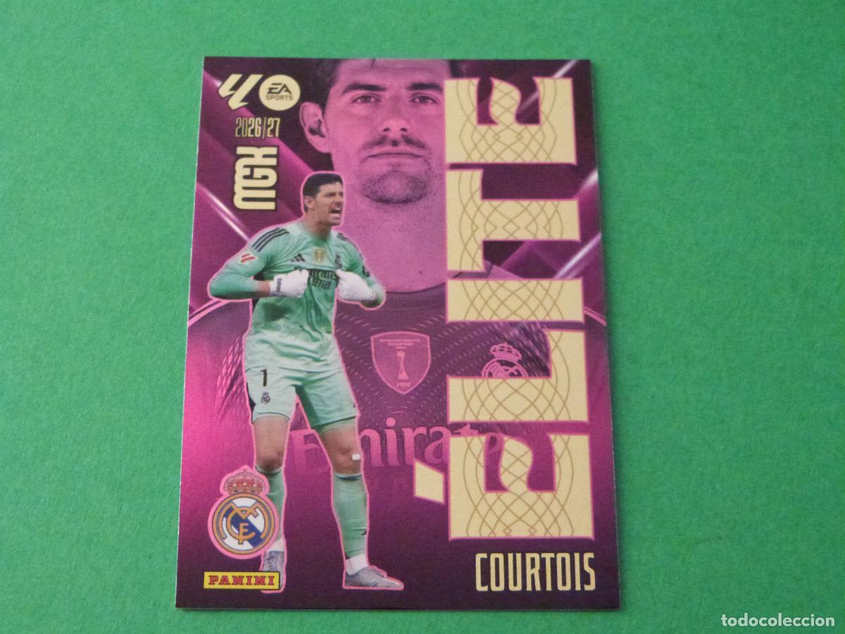 Cromos de Futebol: TRADING CARD FUTBOL COURTOIS REAL MADRID C.F. N&ordm; 4 ELITE LIGA MEGACRACKS 2026-2027/26-27