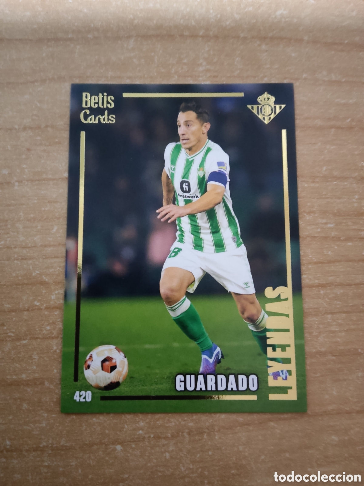 Cromos de f&uacute;tbol: 420 GUARDADO LEYENDAS REAL BETIS HOLY CARDS 2024 2025
