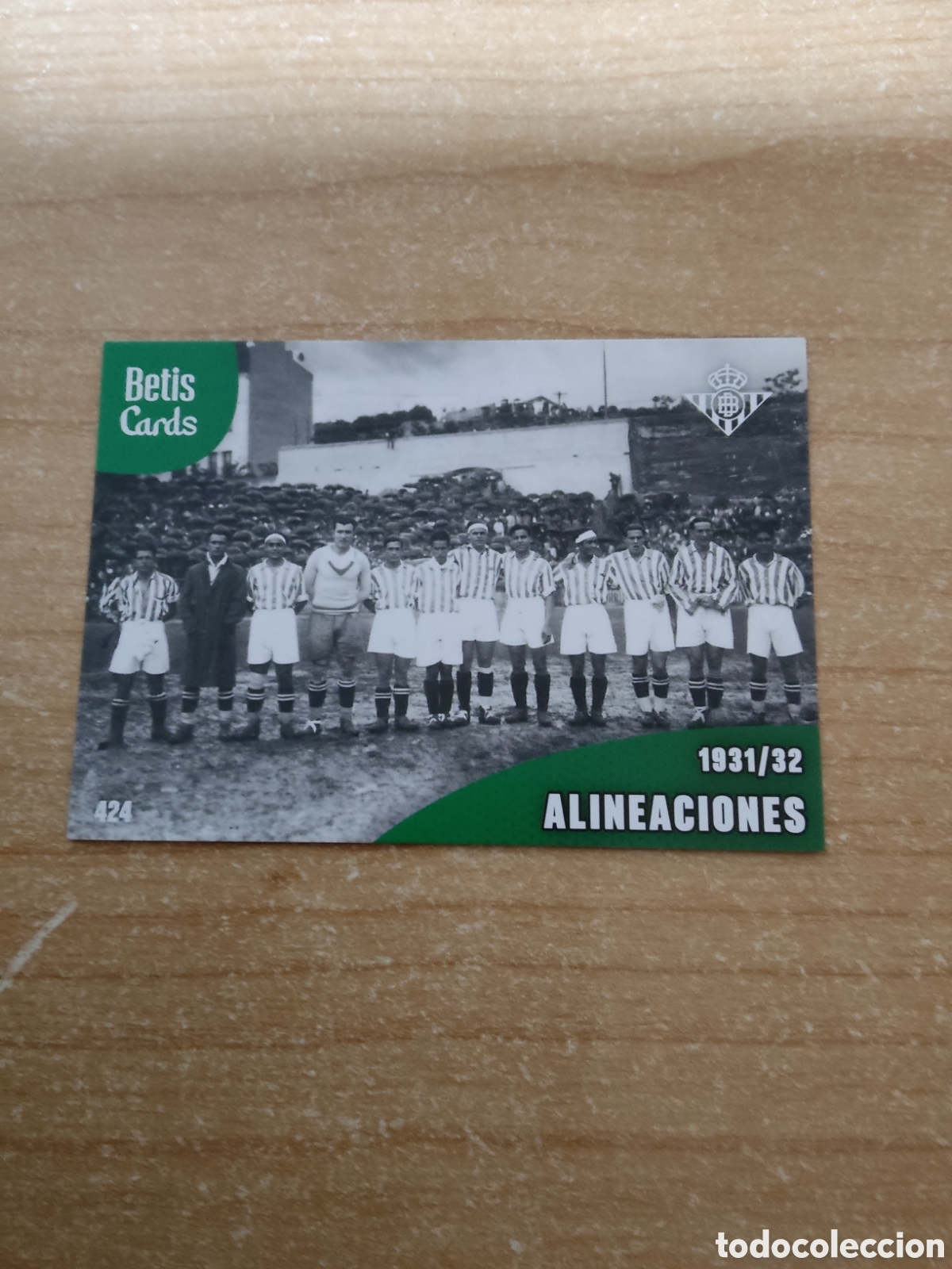 Cromos de f&uacute;tbol: 424 ALINEACIONES 1931 1932 REAL BETIS HOLY CARDS 2024 2025