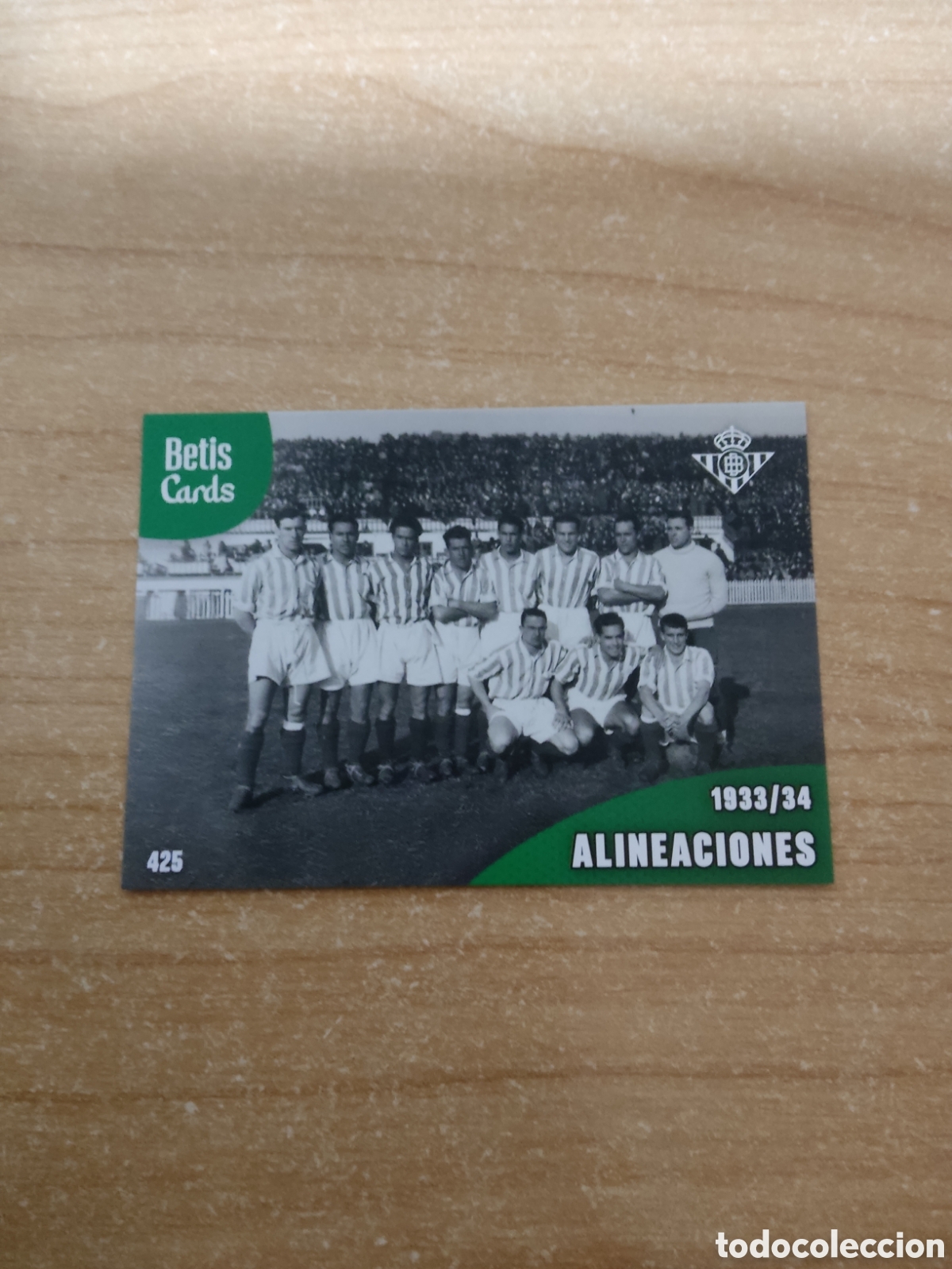 Cromos de f&uacute;tbol: 425 ALIENACIONES 1933 1934 REAL BETIS HOLY CARDS 2024 2025