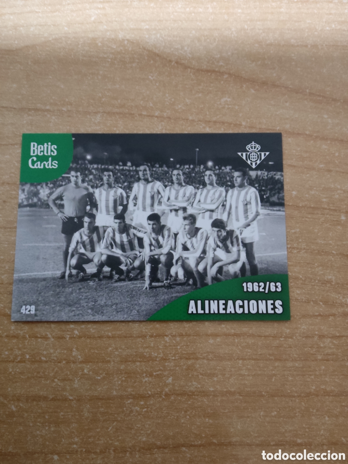 Cromos de f&uacute;tbol: 429 ALINEACIONES 1962 1963 REAL BETIS HOLY CARDS 2024 2025