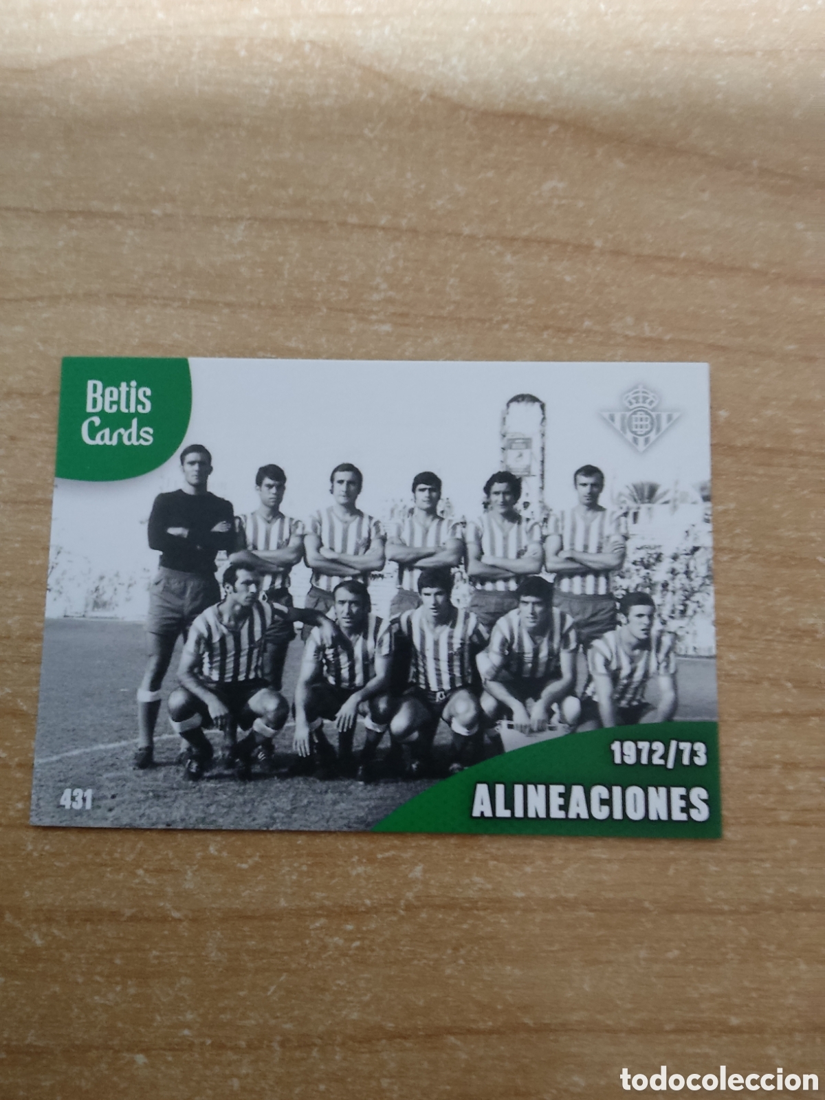 Figurine di Calcio: 431 ALINEACIONES 1972 1973 REAL BETIS HOLY CARDS 2024 2025