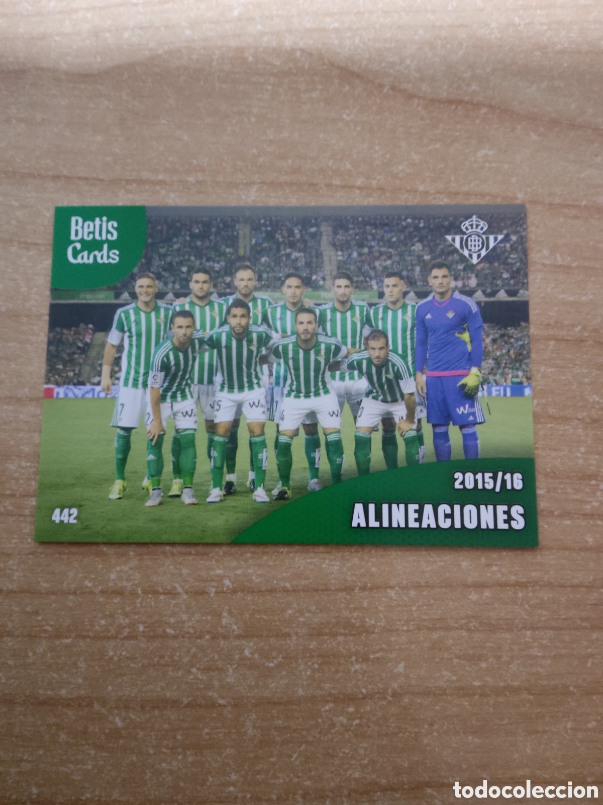 Cromos de f&uacute;tbol: 442 ALINEACIONES 2015 2016 REAL BETIS HOLY CARDS 2024 2025