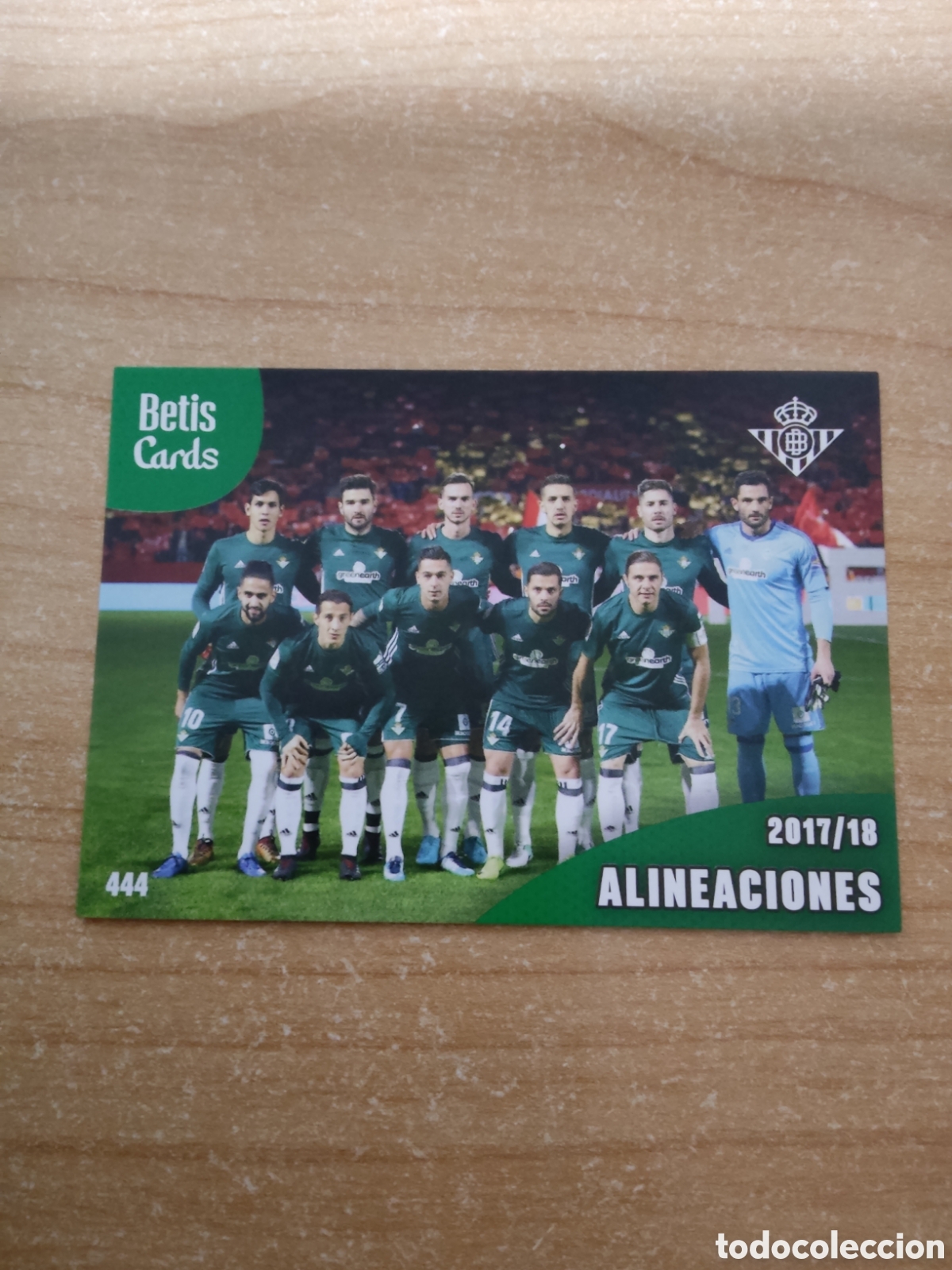 Cromos de f&uacute;tbol: 444 ALINEACIONES 2017 2018 REAL BETIS HOLY CARDS 2024 2025