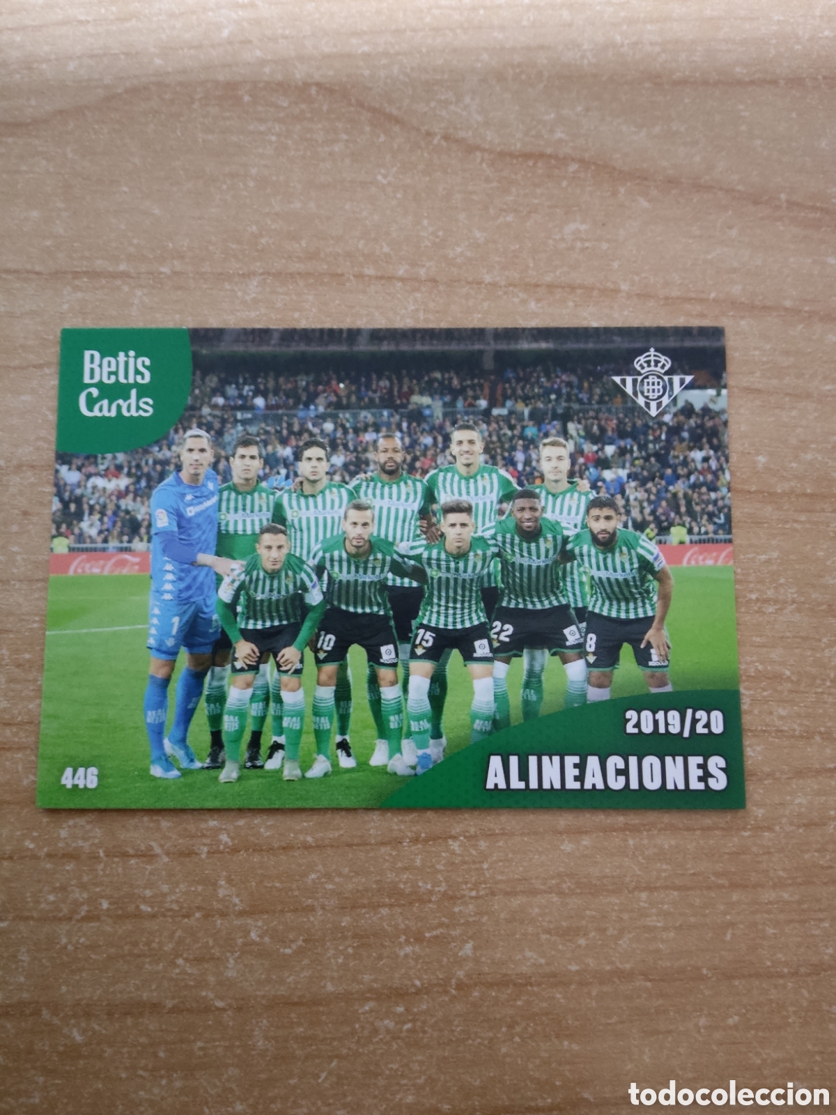 Cromos de f&uacute;tbol: 446 ALINEACIONES 2019 2020 REAL BETIS HOLY CARDS 2024 2025
