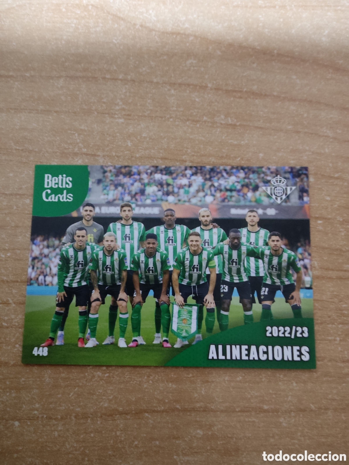 Cromos de f&uacute;tbol: 448 ALINEACIONES 2022 2023 REAL BETIS HOLY CARDS 2024 2025