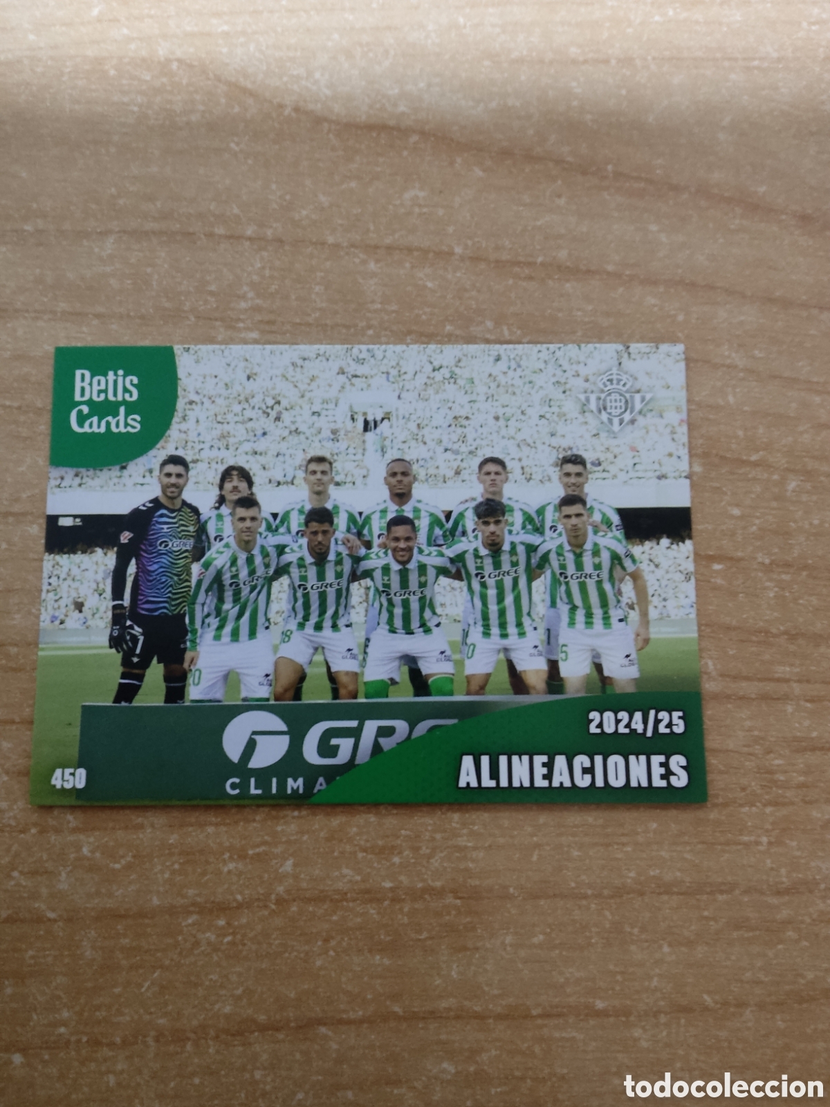 Cromos de f&uacute;tbol: 450 ALINEACIONES 2024 2025 REAL BETIS HOLY CARDS 2024 2025