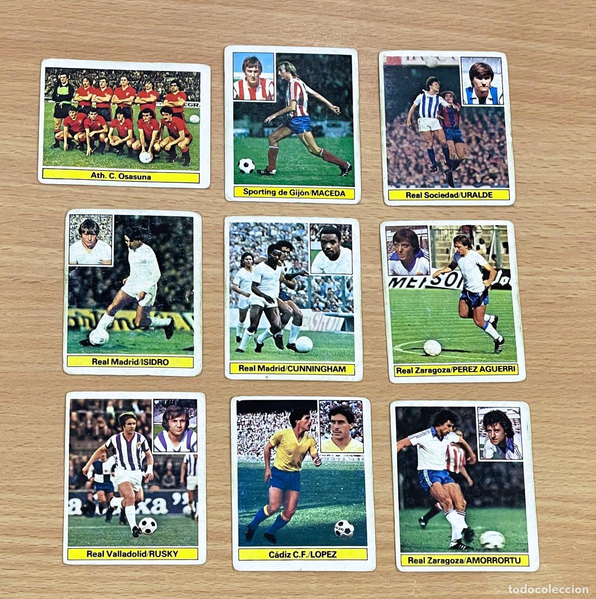 Cromos de f&uacute;tbol: LOTE DE 9 CROMOS MANOSEADOS PARA EL &Aacute;LBUM CAMPEONATO LIGA 1981-82 DE EDICIONES ESTE