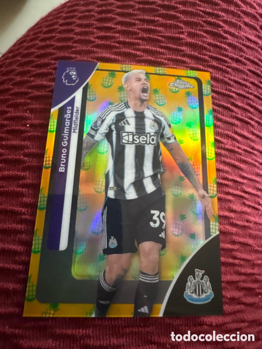 Cromos de f&uacute;tbol: Premier league 2025-26 topos chrome- Bruno guimaraes#143 refractor