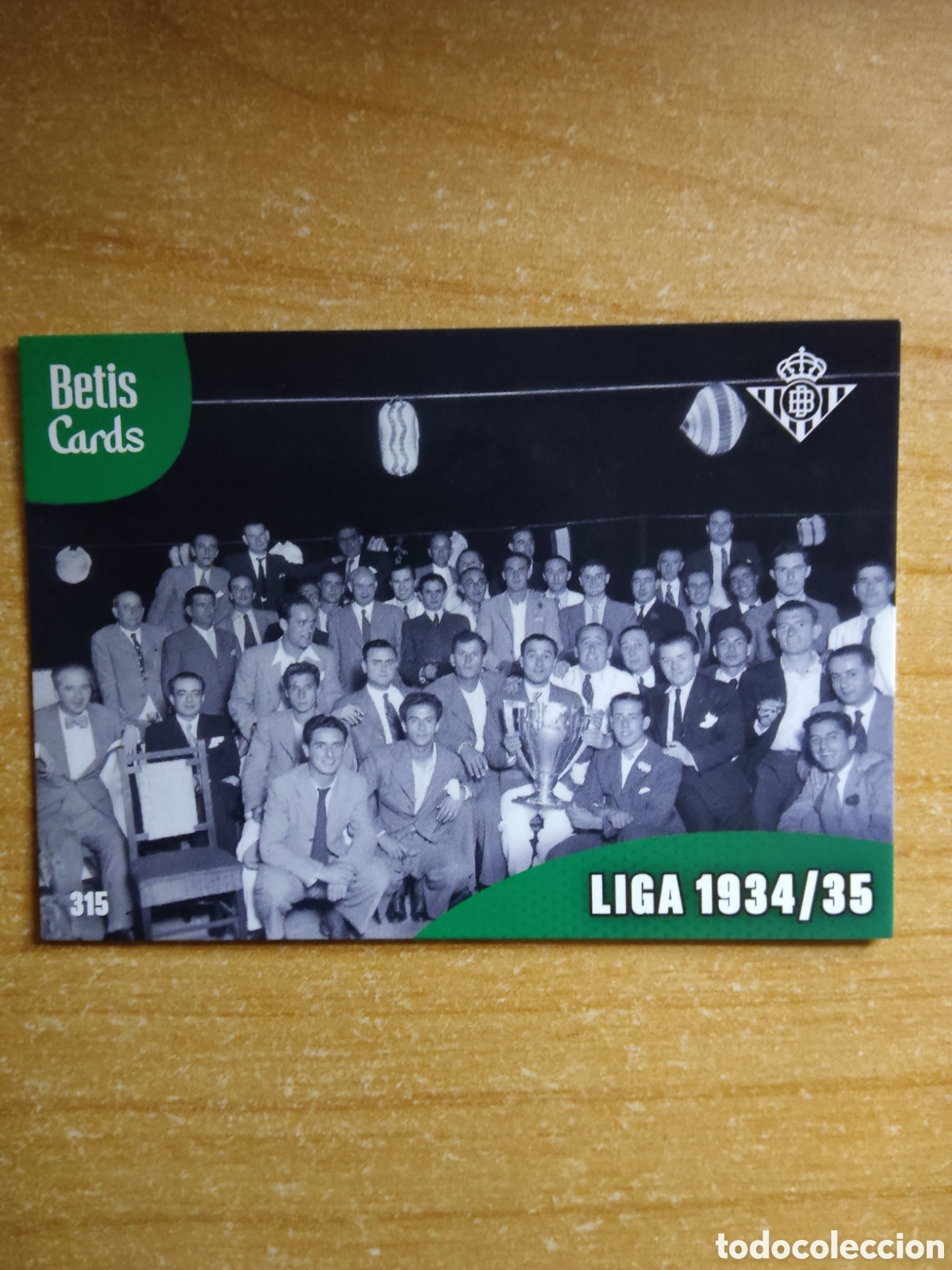 Cromos de f&uacute;tbol: 315 LIGA 1934 1935 REAL BETIS HOLY CARDS 2024 2025