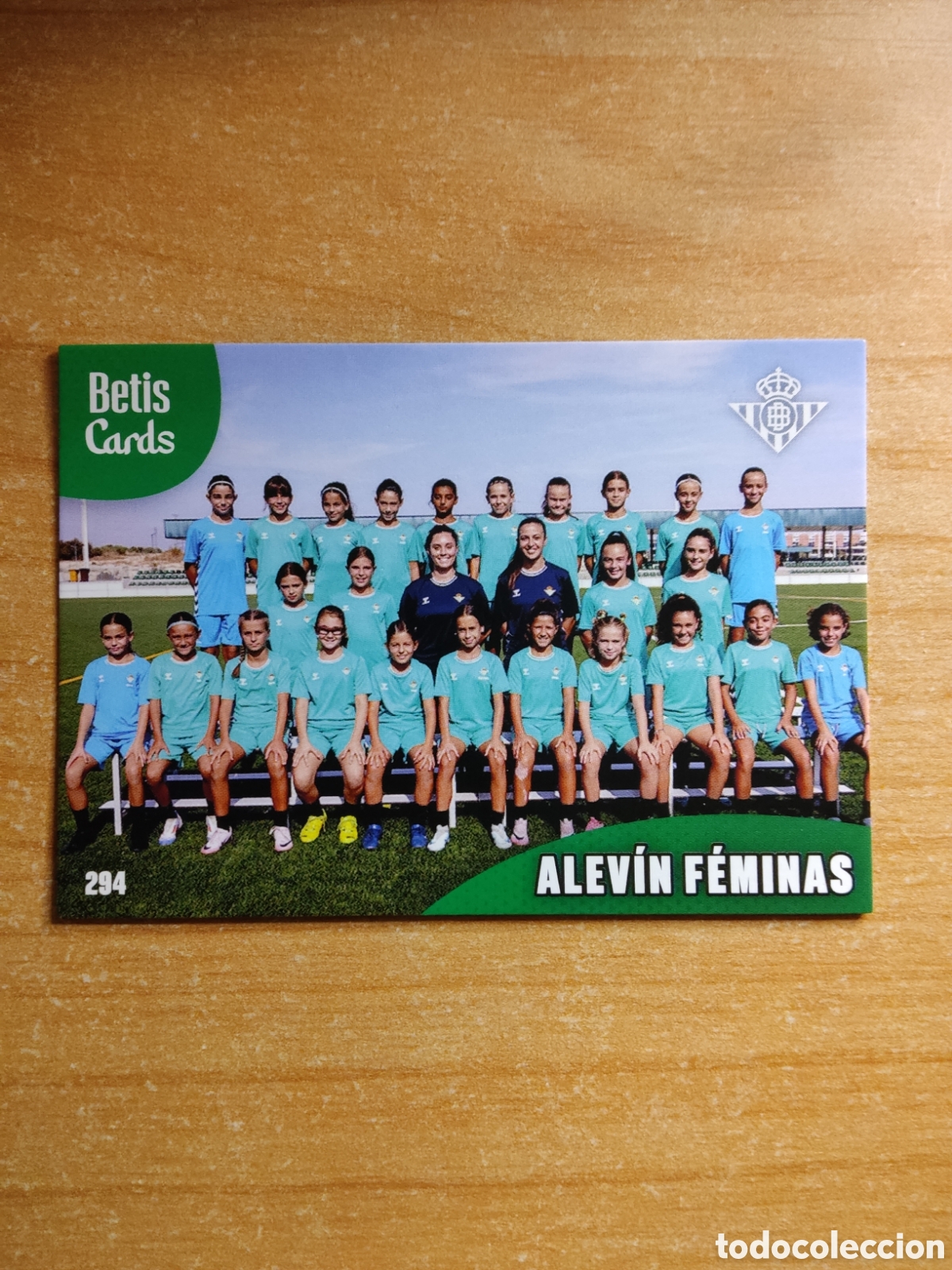 Cromos de f&uacute;tbol: 294 ALEVIN FEMINAS REAL BETIS HOLY CARDS 2024 2025