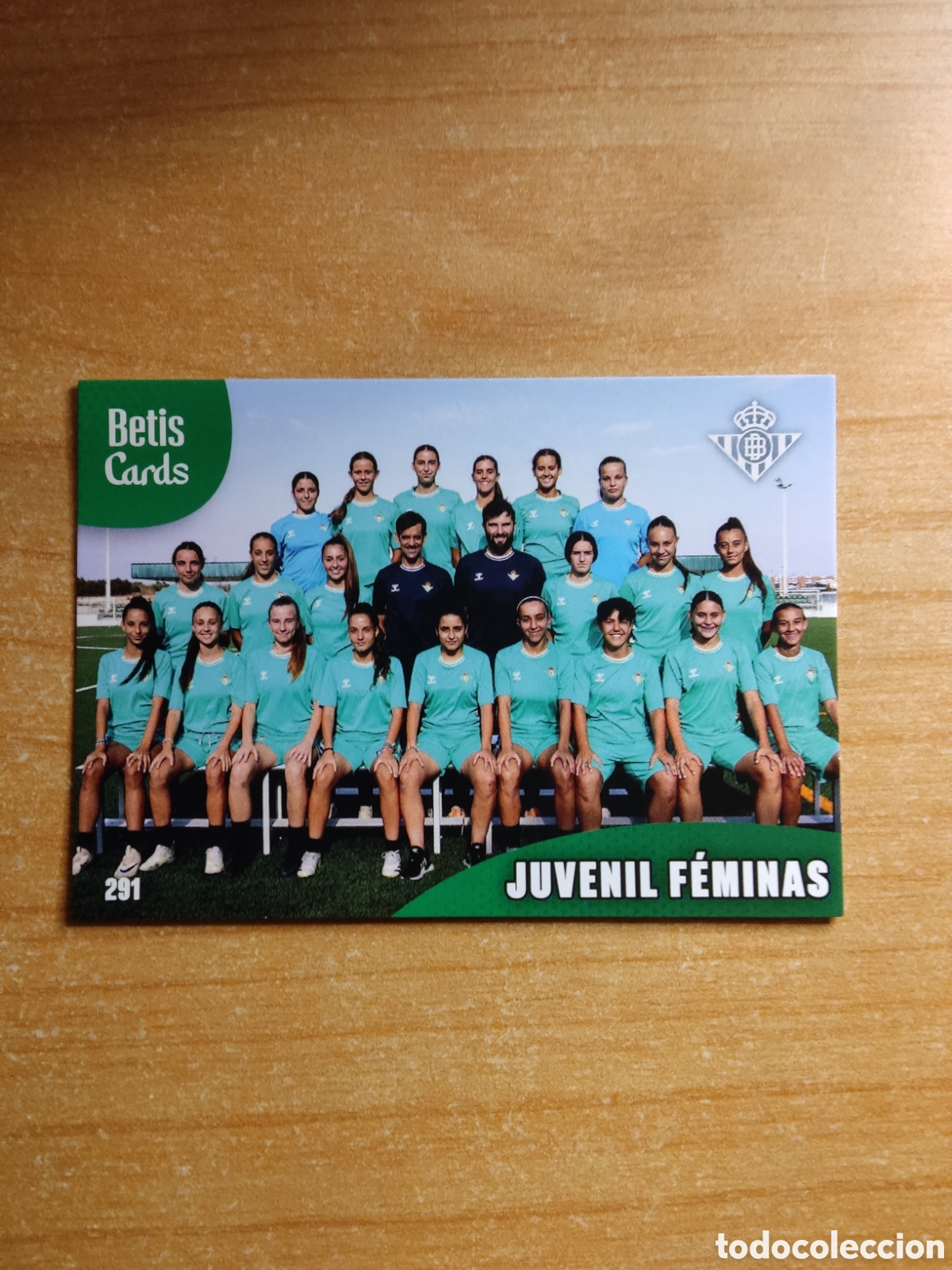 Cromos de f&uacute;tbol: 291 JUVENIL FEMINAS REAL BETIS HOLY CARDS 2024 2025