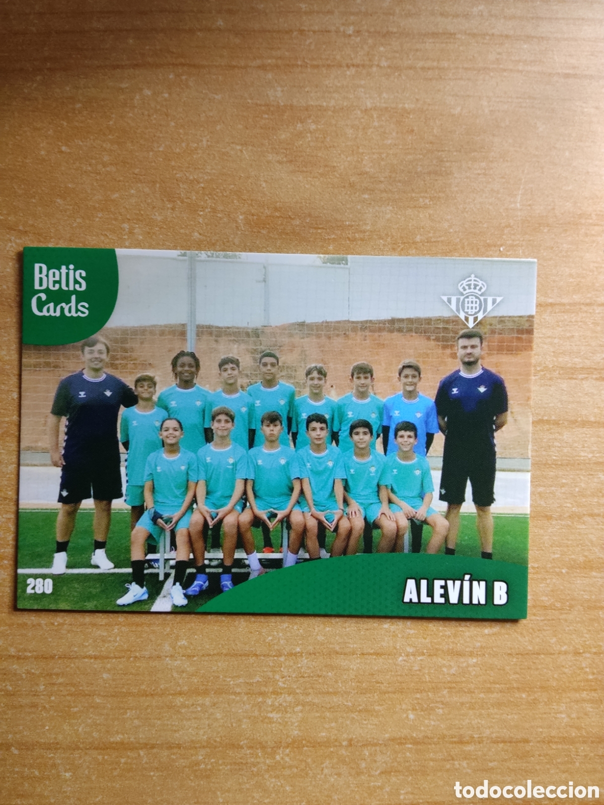 Cromos de f&uacute;tbol: 280 ALEVIN B REAL BETIS HOLY CARDS 2024 2025