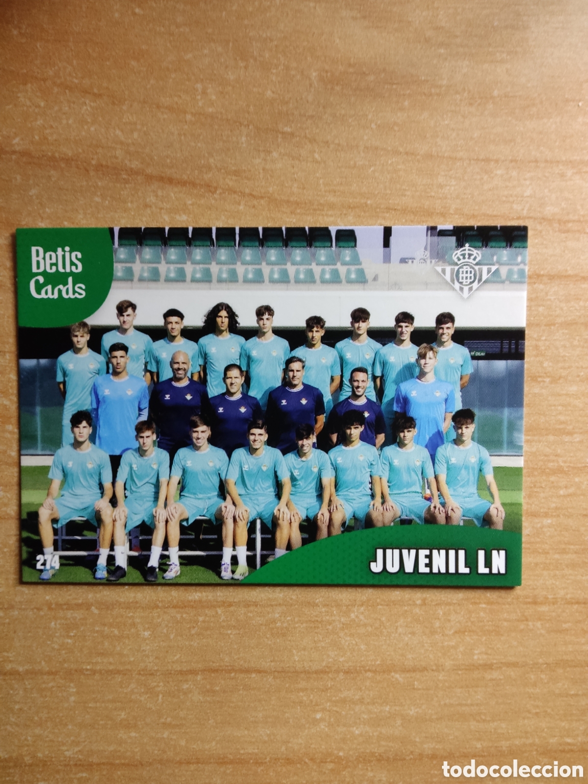 Cromos de f&uacute;tbol: 274 JUVENIL LN REAL BETIS HOLY CARDS 2024 2025
