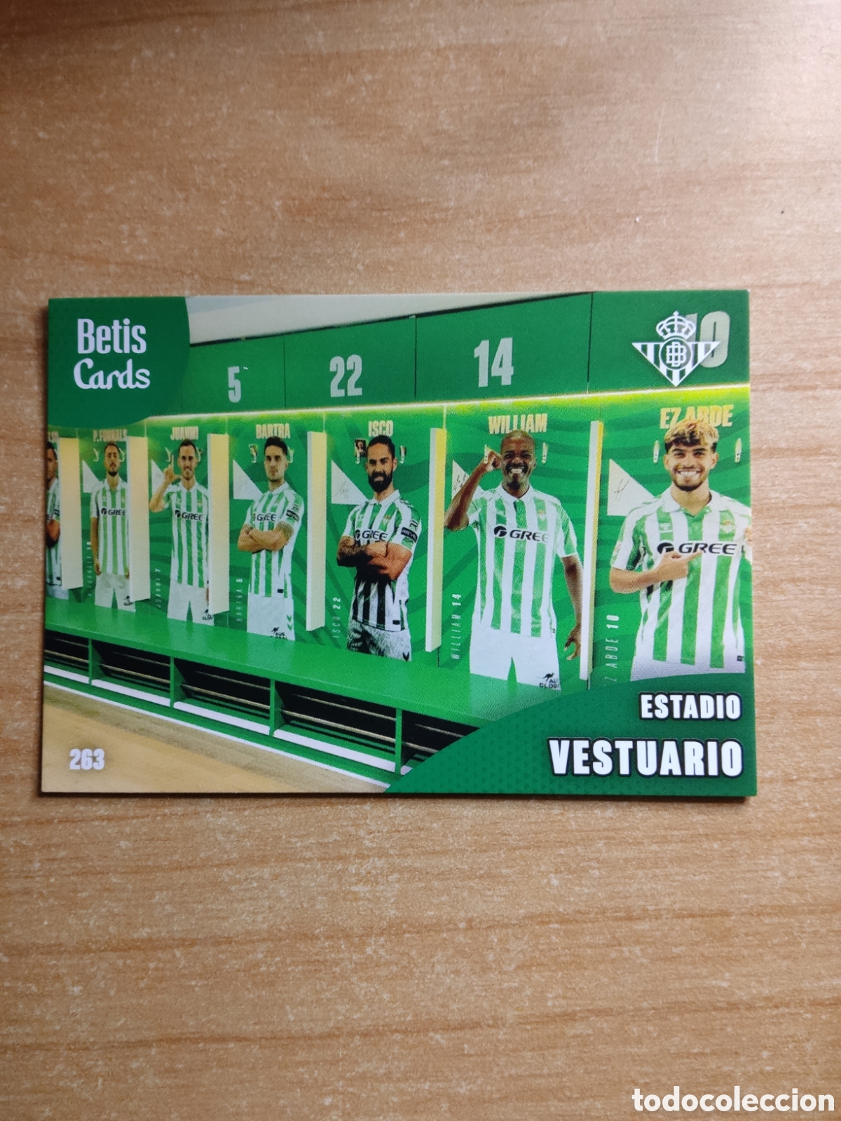 Cromos de f&uacute;tbol: 263 ESTADIO VESTUARIO REAL BETIS HOLY CARDS 2024 2025