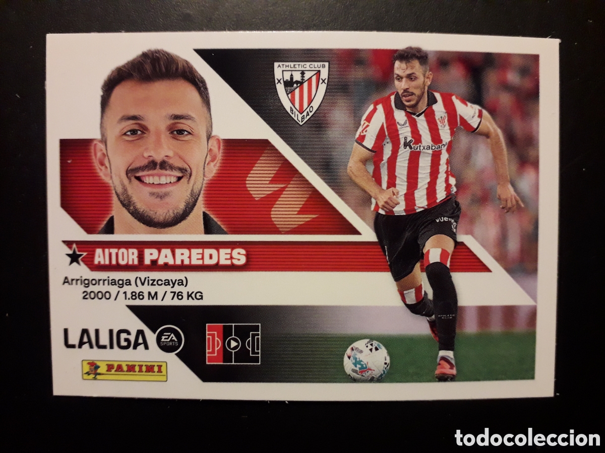 Cromos de f&uacute;tbol: PAREDES ATHLETIC DE BILBAO N&deg; 6A ED ESTE 2026 2027 26 27 SIN PEGAR PEDIDO M&Iacute;NIMO 3&euro;