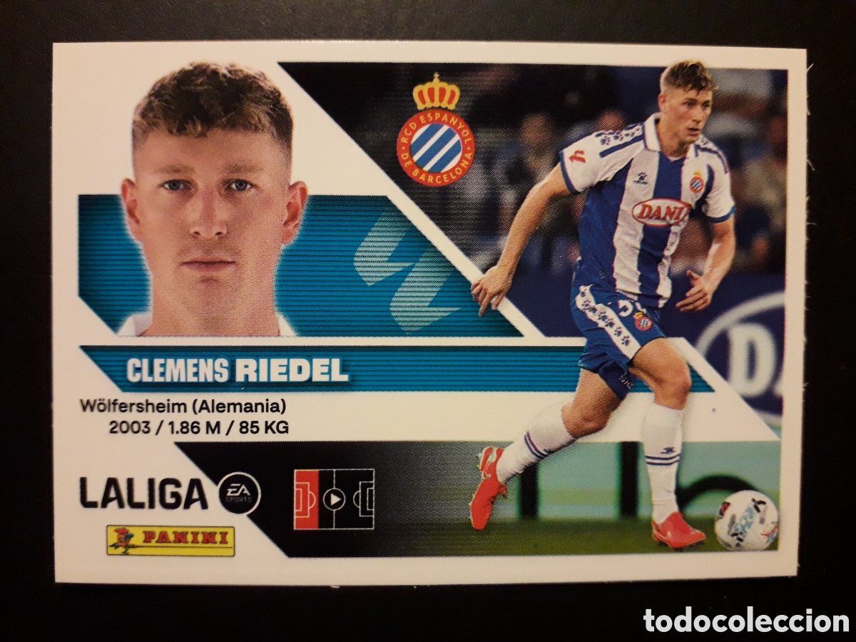 Cromos de f&uacute;tbol: RIEDEL RCD ESPA&Ntilde;OL/ESPANYOL N&deg; 6 ED ESTE 2026 2027 26 27 SIN PEGAR PEDIDO M&Iacute;NIMO 3&euro;