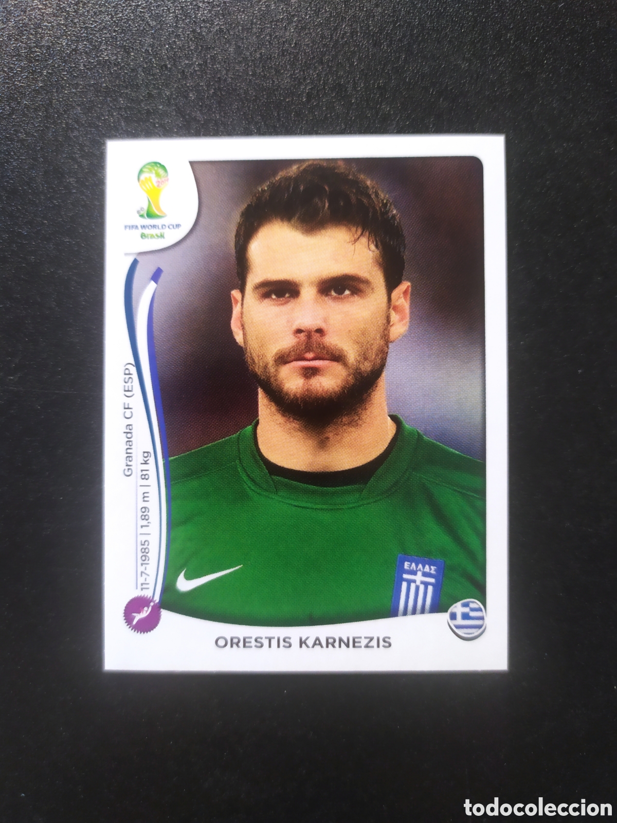 Cromos de f&uacute;tbol: Mundial FIFA Brasil 2014 Panini Karnezis n&deg; 205 Grecia