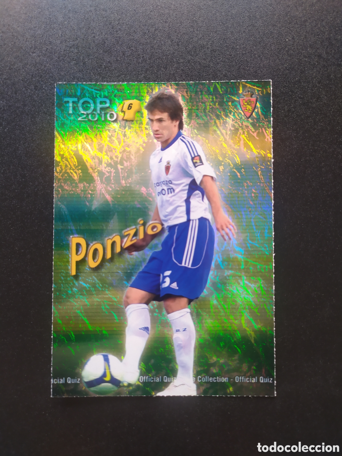 Cromos de f&uacute;tbol: Mundicromo fichas Liga 2009 2010 09 10 Ponzio top brillo jaspeado n&deg; 594 Real Zaragoza