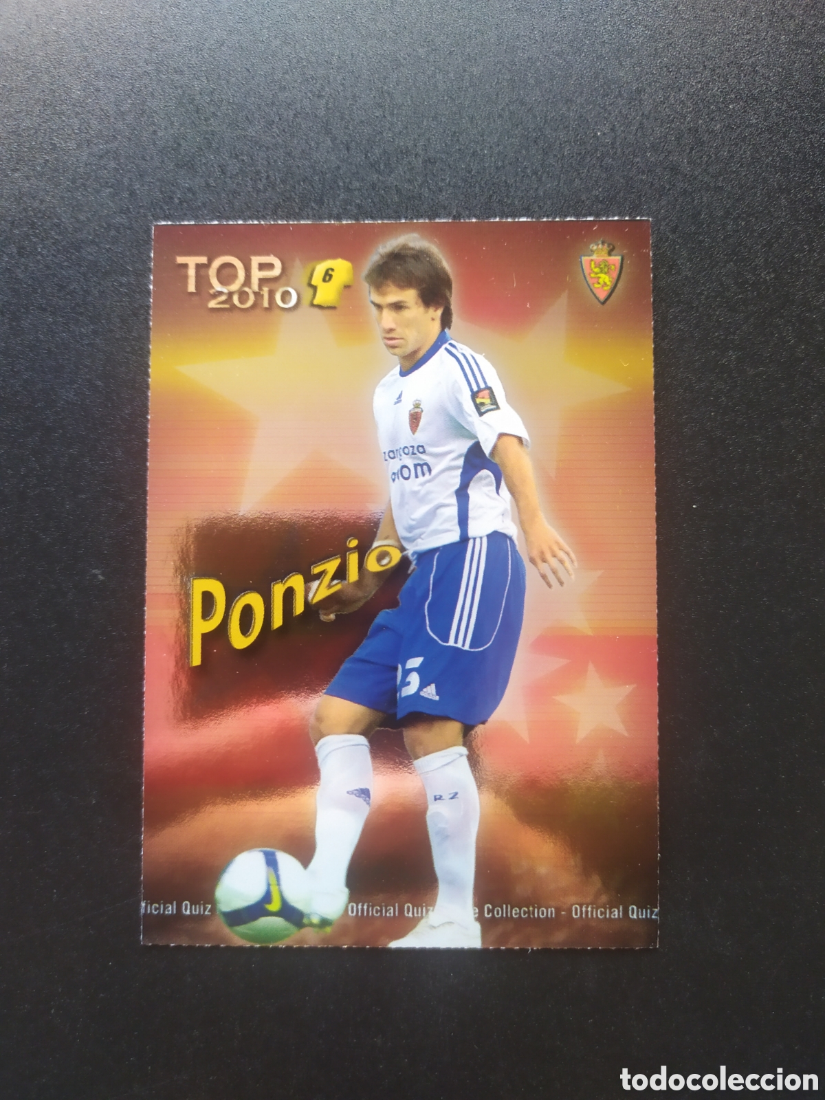 Cromos de f&uacute;tbol: Mundicromo fichas Liga 2009 2010 09 10 Ponzio top brillo rojo n&deg; 594 Real Zaragoza